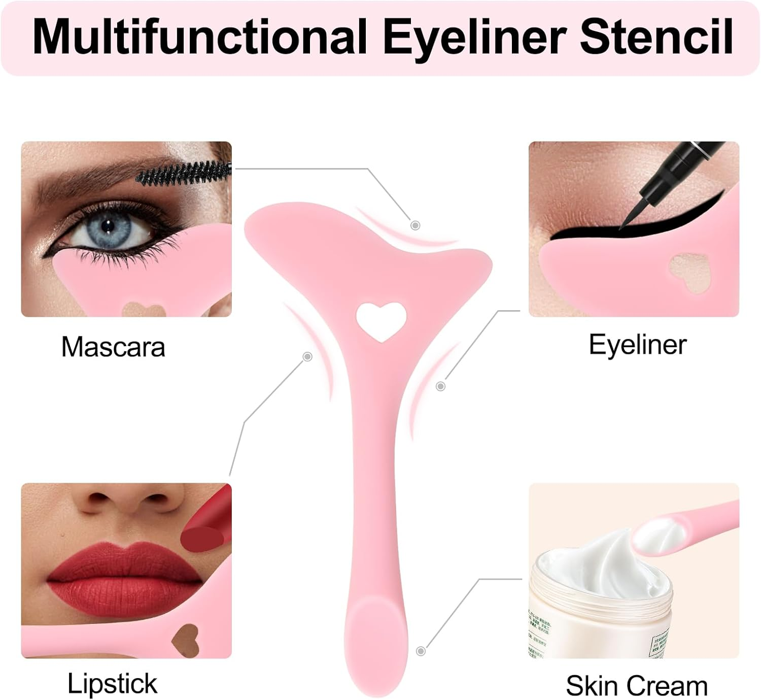 Boobeen 2Pcs Liquid Eyeliner Black Brown, Waterproof Eyeliner Pen with Winged Eyeliner Tool, Creates Bold Cat Eye Makeup image number 3