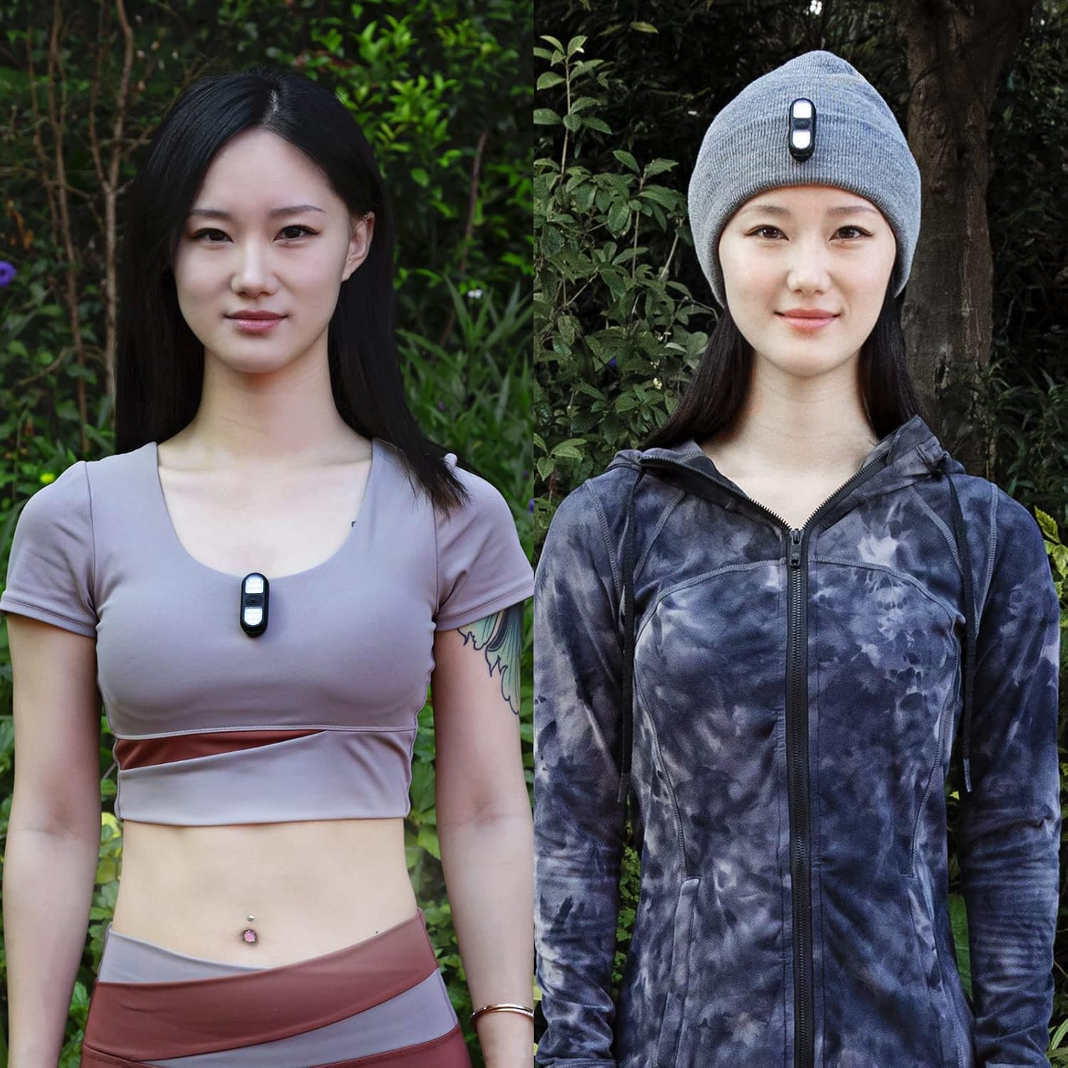 2 Pack Clip on Running Lights, Rechargeable Safety Light Night Running Light for Runner Hands Free Flashlight Portable LED Work Light Strobe Warning Flashing Blinking Jogger Dog Walking Camping Hiking