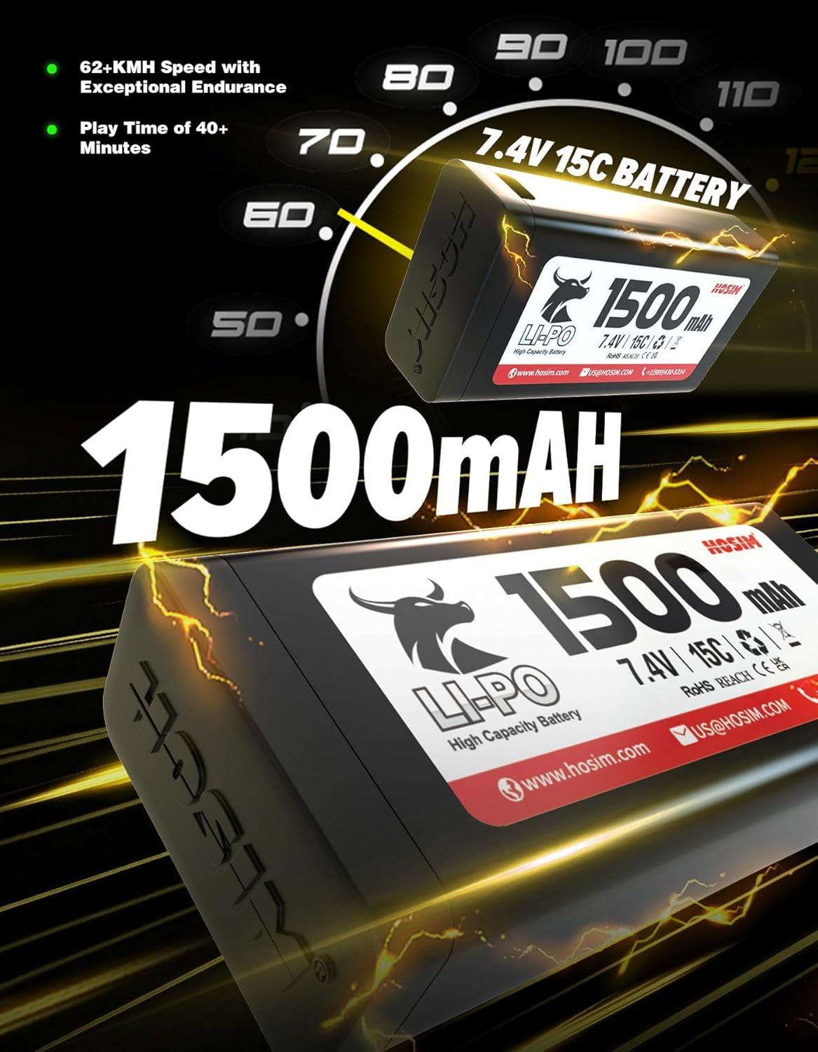 Hosim 1: 10 Brushless Rc Cars for Adults, Max 39+MPH Fast Remote Control Car for Boy, 4X4 High Speed Rc Truck All Terrains off Road Rc Buggy Waterproof Hobby Grade Large Racing Toy Gift Monster Truck image number 4