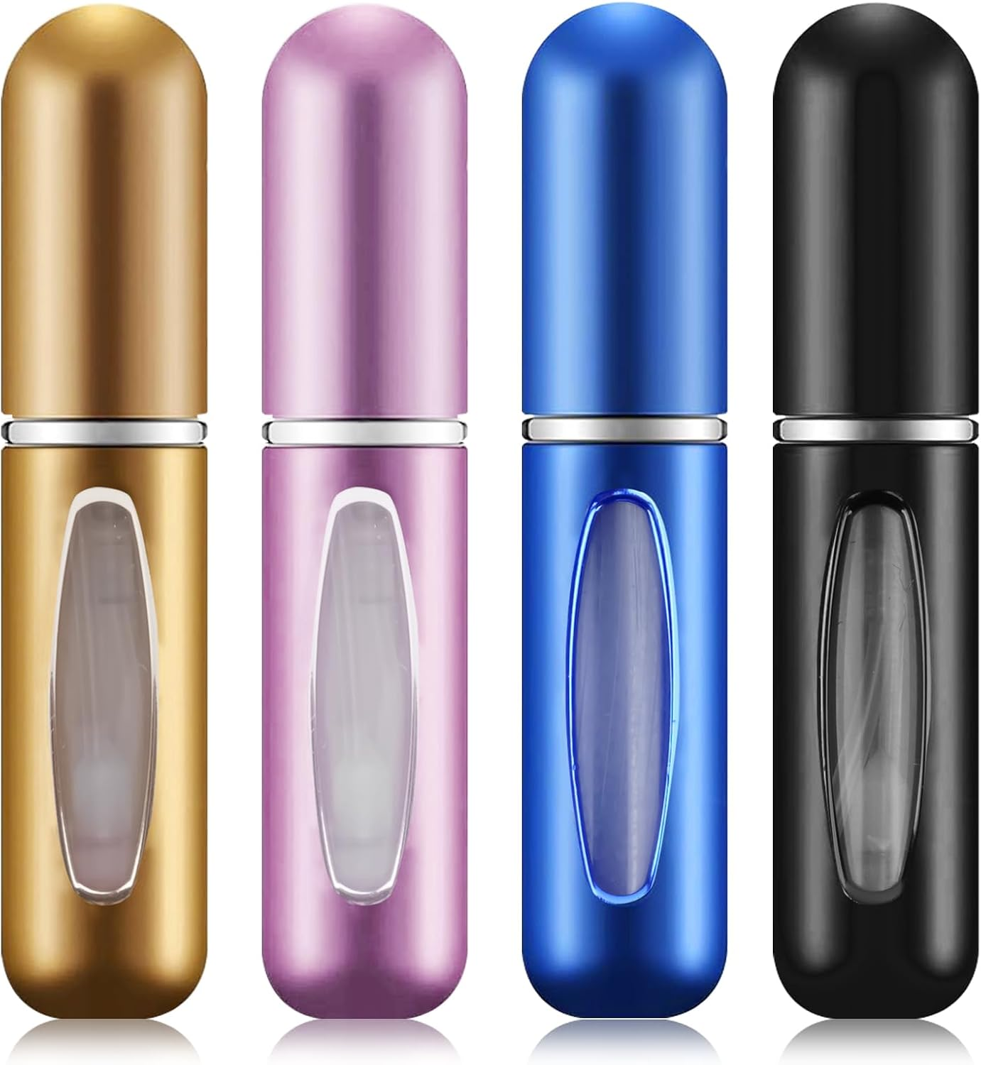 4 PCS 5Ml Perfume Atomiser Refillable Bottles, Portable Mini Spray Travel Bottle with Visual Window Perfume Travel Bottle for Purse Handbag Pocket Luggage - Holiday Essentials image number 4