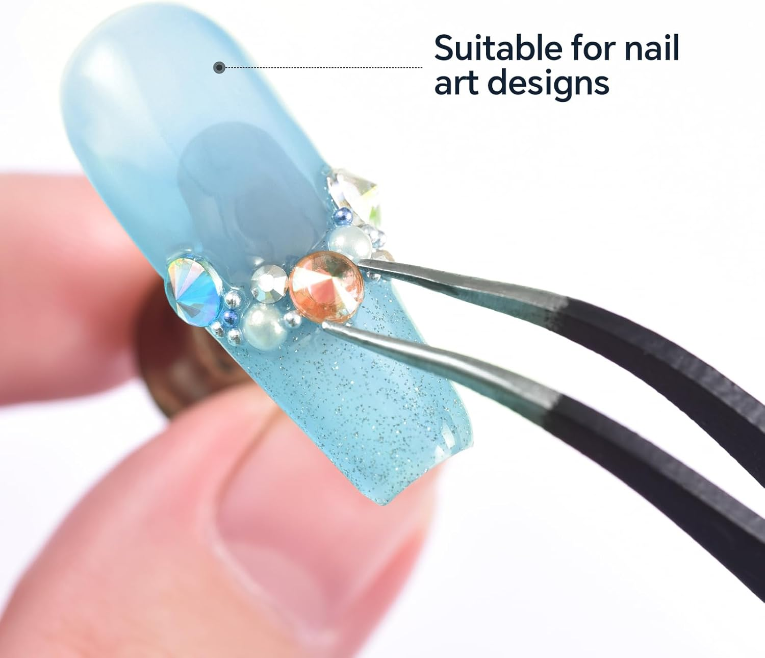 KADS 2 Sets Nail Display Stand Nail Practice Holder Magnetic Fake Nail Tips Holder for Press on Painting Nail Art Stand Manicure Design Tool for Salon and Home Use, White - Pink 1 image number 4