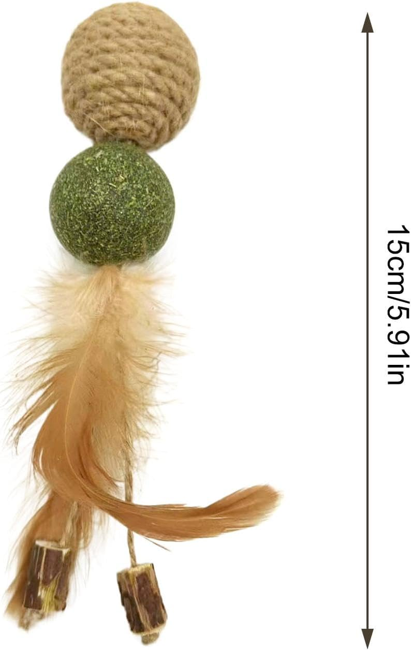 Furtryvl Interactive Cat Toy with Feather - Catnip Kitten Toy - Pet Training Tool for Boredom and Stimulating, Interactive Kitten Playing Ball image number 6