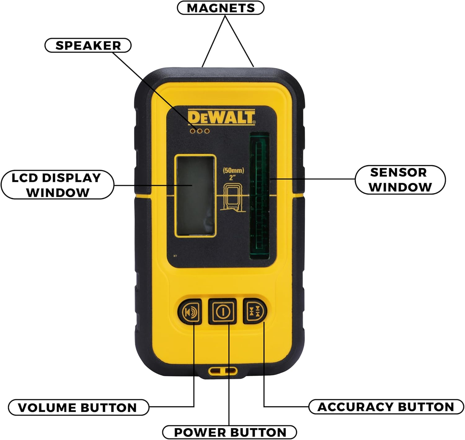 DEWALT Green Line Laser Detector Upto 50M Working Range DE0892G image number 6