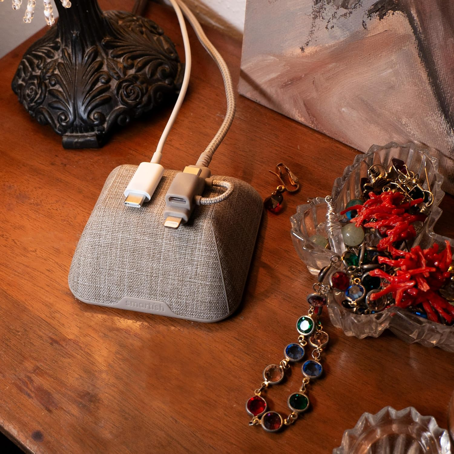 Smartish Magnetic Cable Manager - Cable Wrangler Lightly Toasted Beige image number 4