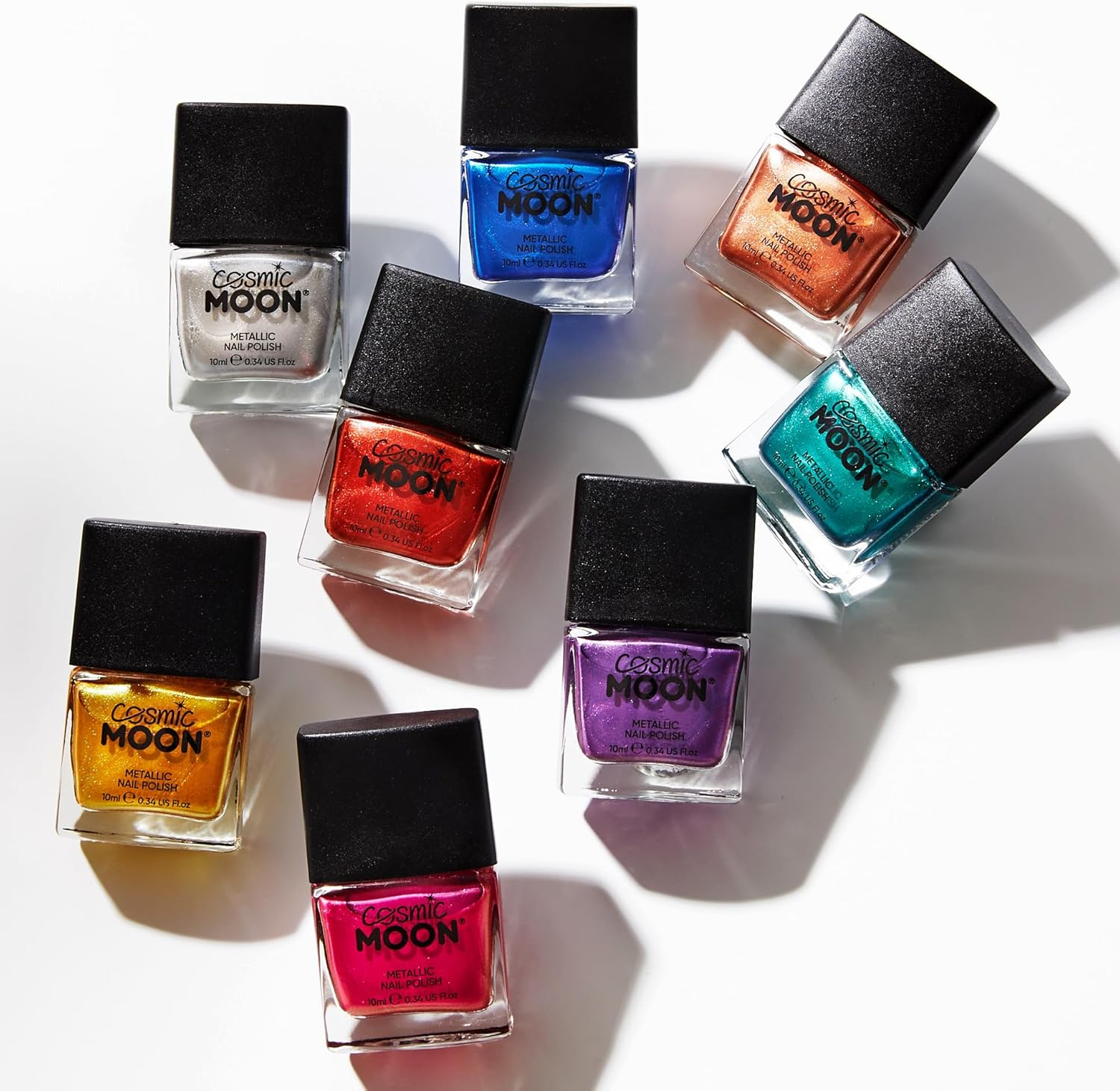 Cosmic Moon - Metallic Nail Polish - 14Ml - for Mesmerising Metallic Nails - Gold - Blue image number 4