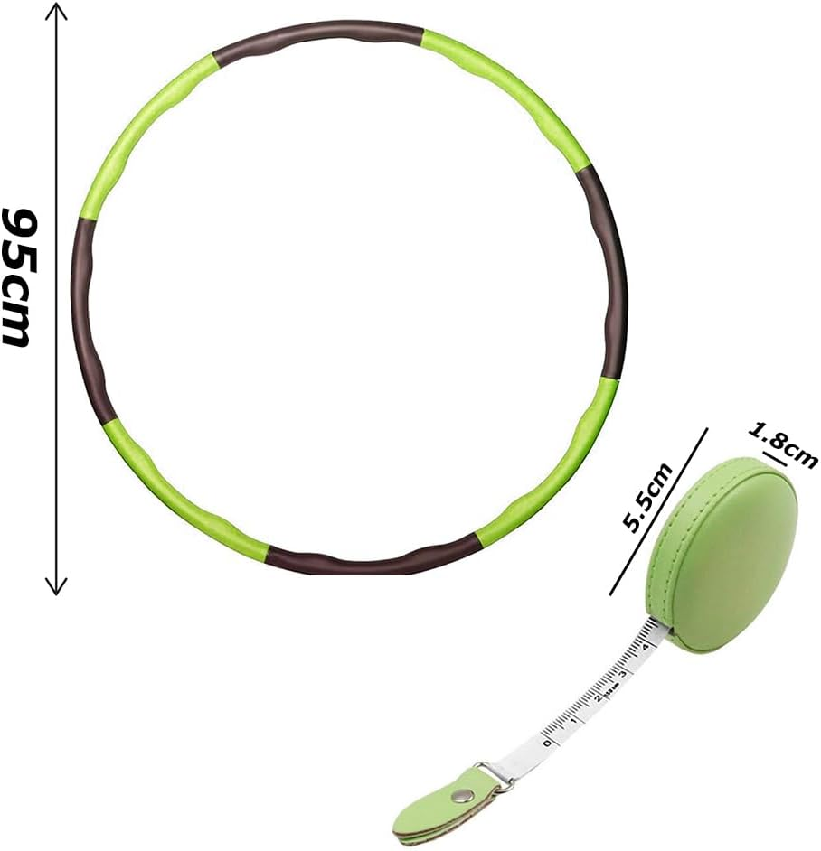 Hula Hoop,Detachable Hula Hoop,Gym Equipment,Fitness Exercise Hoop,Snap Together Detachable,Waist Circumference Soft Ruler,For Gymnastics, Training, Exercise and Weight Loss image number 4