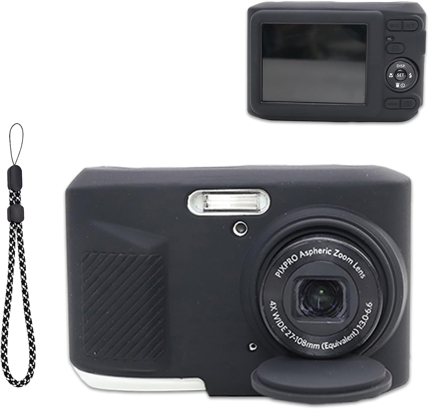 YAJOJO Case for Kodak PIXPRO FZ45 Camera, Soft Silicone Camera Protective Cover for Kodak PIXPRO FZ45, Anti-Scratch, Slim Fit, Lightweight (Black) image number 6