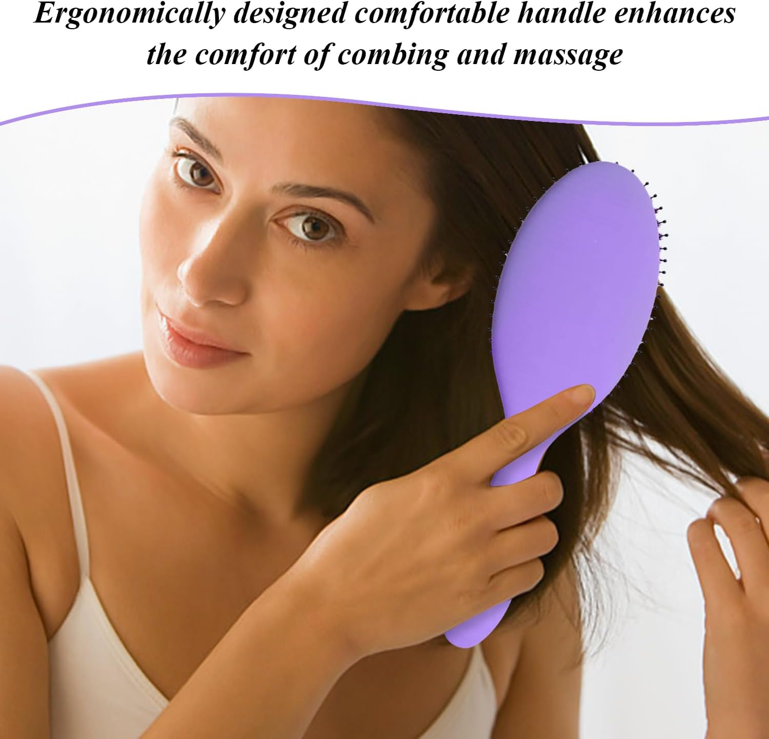 2 Pieces Hair Massage Comb, Hairdressing Tool, Ergonomic Comfort Handle, Practical Cleaning Brush, Styling Props from Women. image number 4