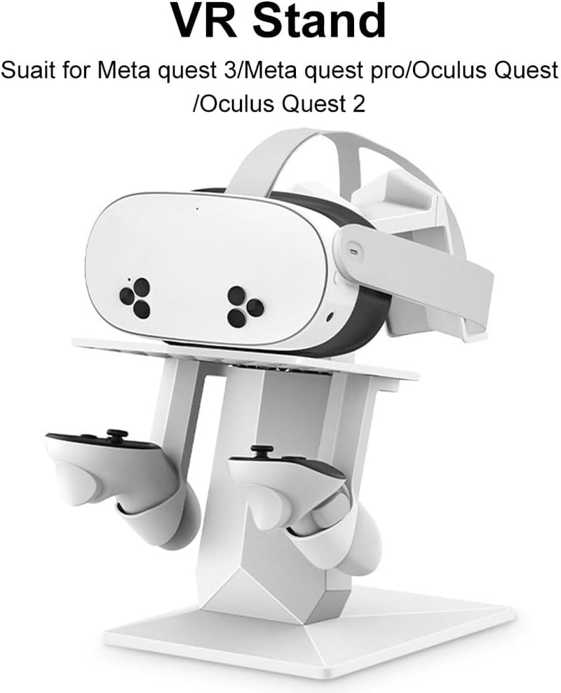 VR Headset Stand, VR Mount Display Storage, VR Display Mount Station, Controller Stand, Headset Holder for Quest 3S and Quest 3, Accessories for Headset and Touch Controller