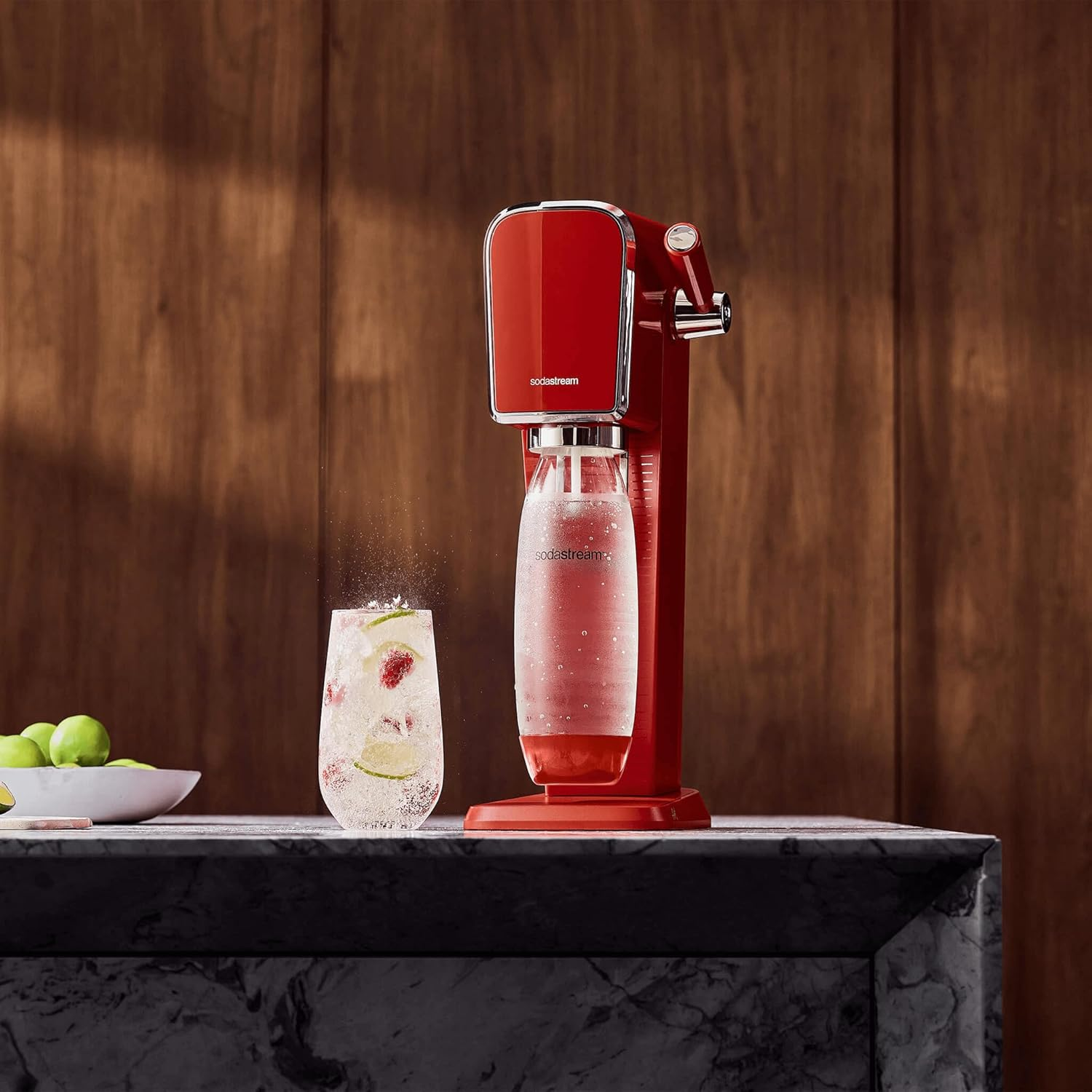 Sodastream - ART Mandarin Red Sparkling Drink Maker | Quick Connect CO2 | Eco-Friendly Reusable Bottle | Stylish Kitchen Appliance image number 3