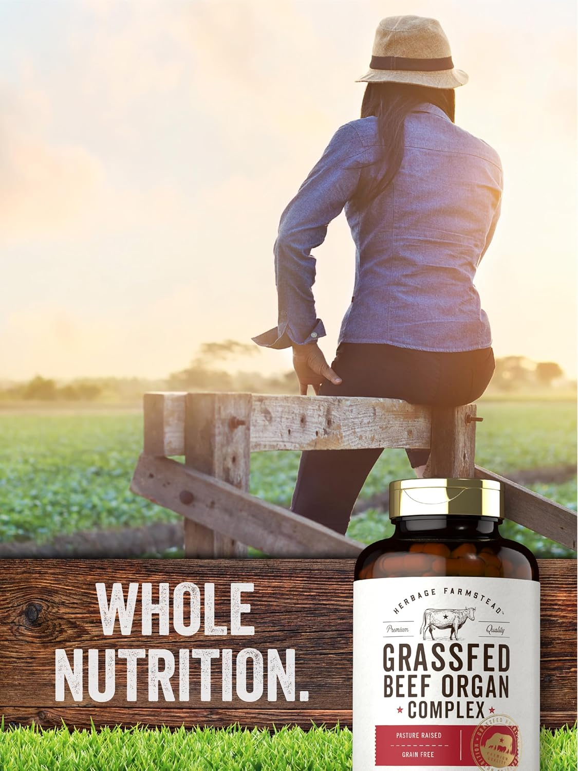 Grassfed Beef Organs Capsules 3250Mg | 200 Count | Desiccated Liver, Kidney, Pancreas, Heart, Spleen Supplement | Non-Gmo, Gluten Free | by Herbage Farmstead image number 5