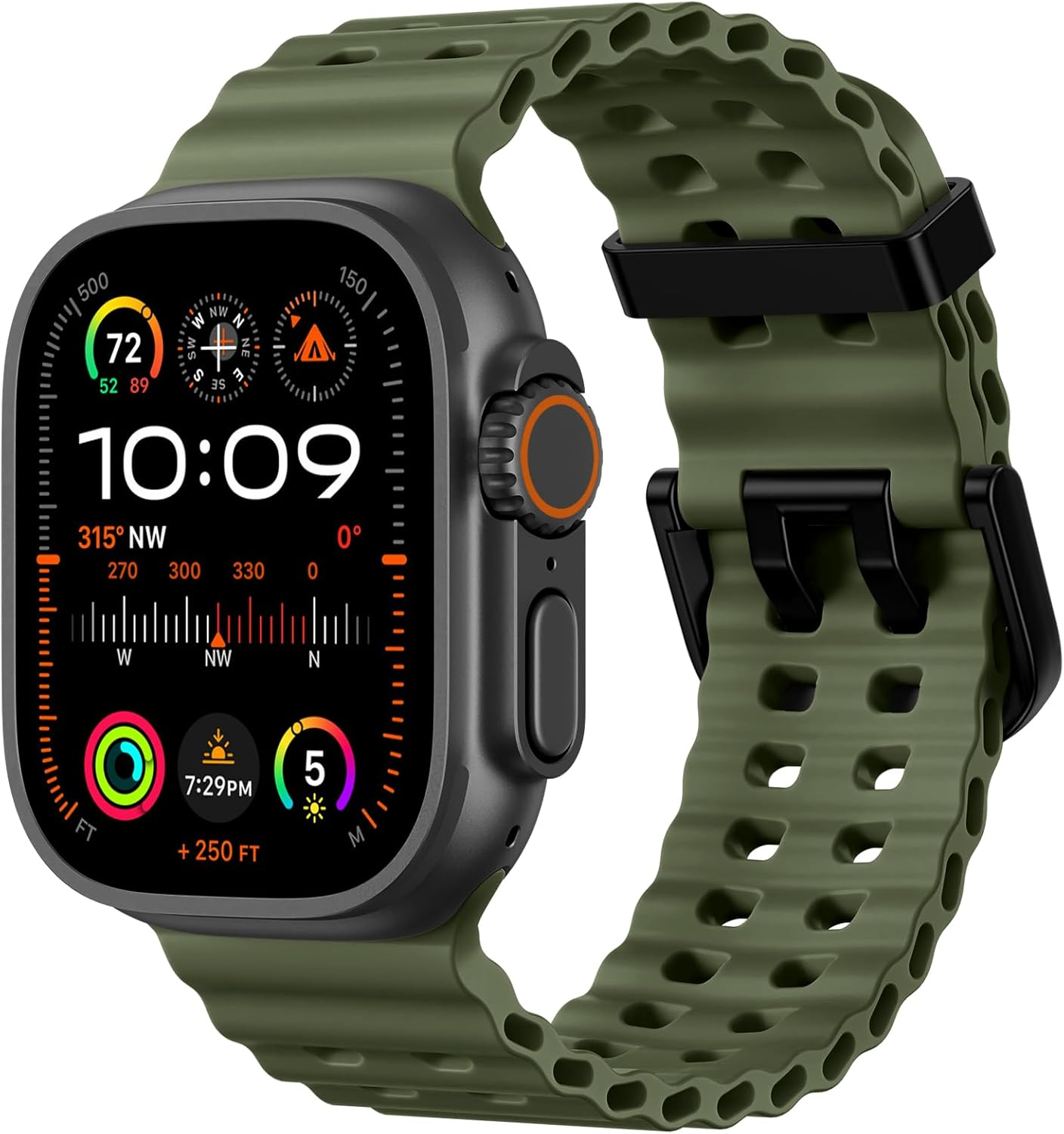 WJK Ocean Sport Bands Compatible with Apple Watch Ultra 2/Ultra 3 Band, Soft Silicone Waterproof Replacement Strap for Iwatch Series 11 10 9 8 7 6 5 4 3 2 1 SE 49Mm 46Mm 45Mm 44Mm 42Mm, Multi Colors