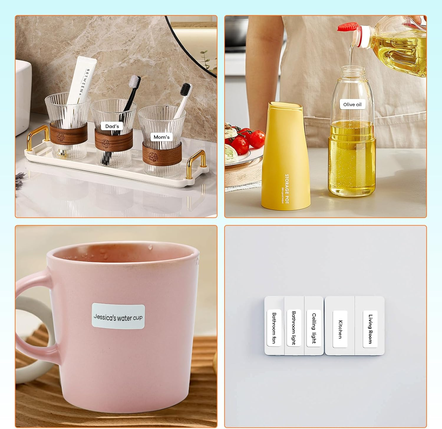 Portable Label Printer with 210 Pcs Tape Waterproof Labels Mini Inkless Sticker Maker for Kids School Supplies or Classroom Teachers image number 2