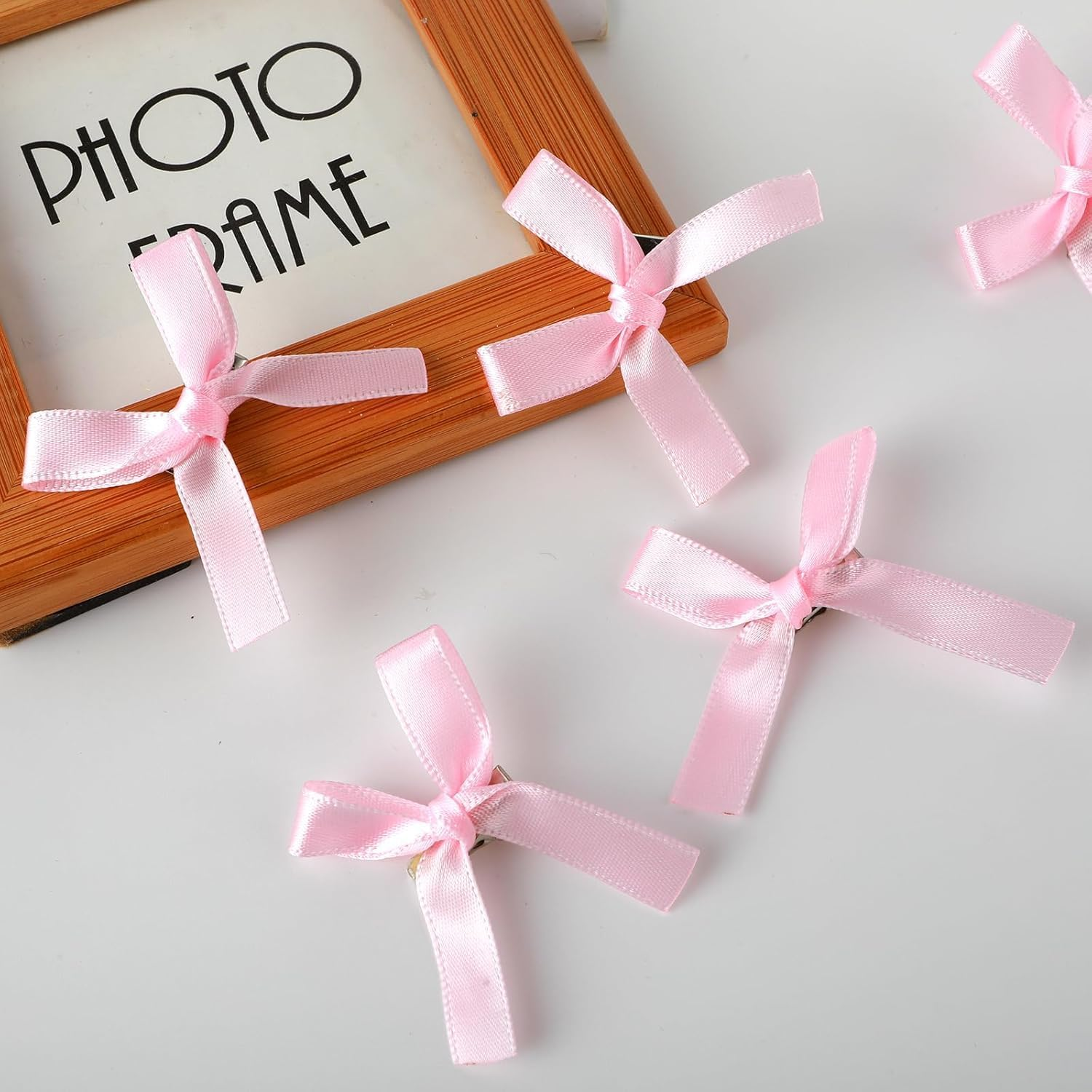 Bows for Girls, Small Hair Bows Mini Hair Clips, WADY 20PCS 1.18 Inch Hair Bows for Girls Grosgrain Ribbon Toddler Hair Accessories with Alligator Clips for Toddlers Baby Girls Kids (Pink) - Pink image number 3