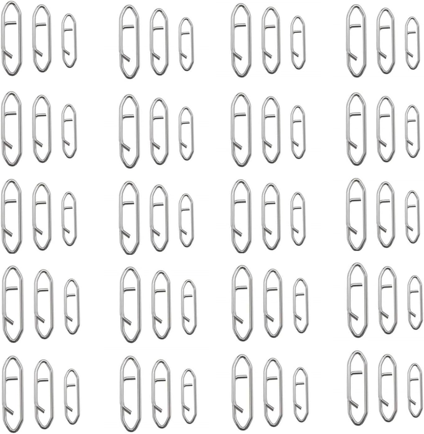Songholee Fishing Line Snaps, Wanfoou 60Pcs Fishing Power Clips,Power Fishing Clips Snaps Quick Change, Stainless Steel Swivels Clips Quick Change Lure Connector for Fishing Enthusiast