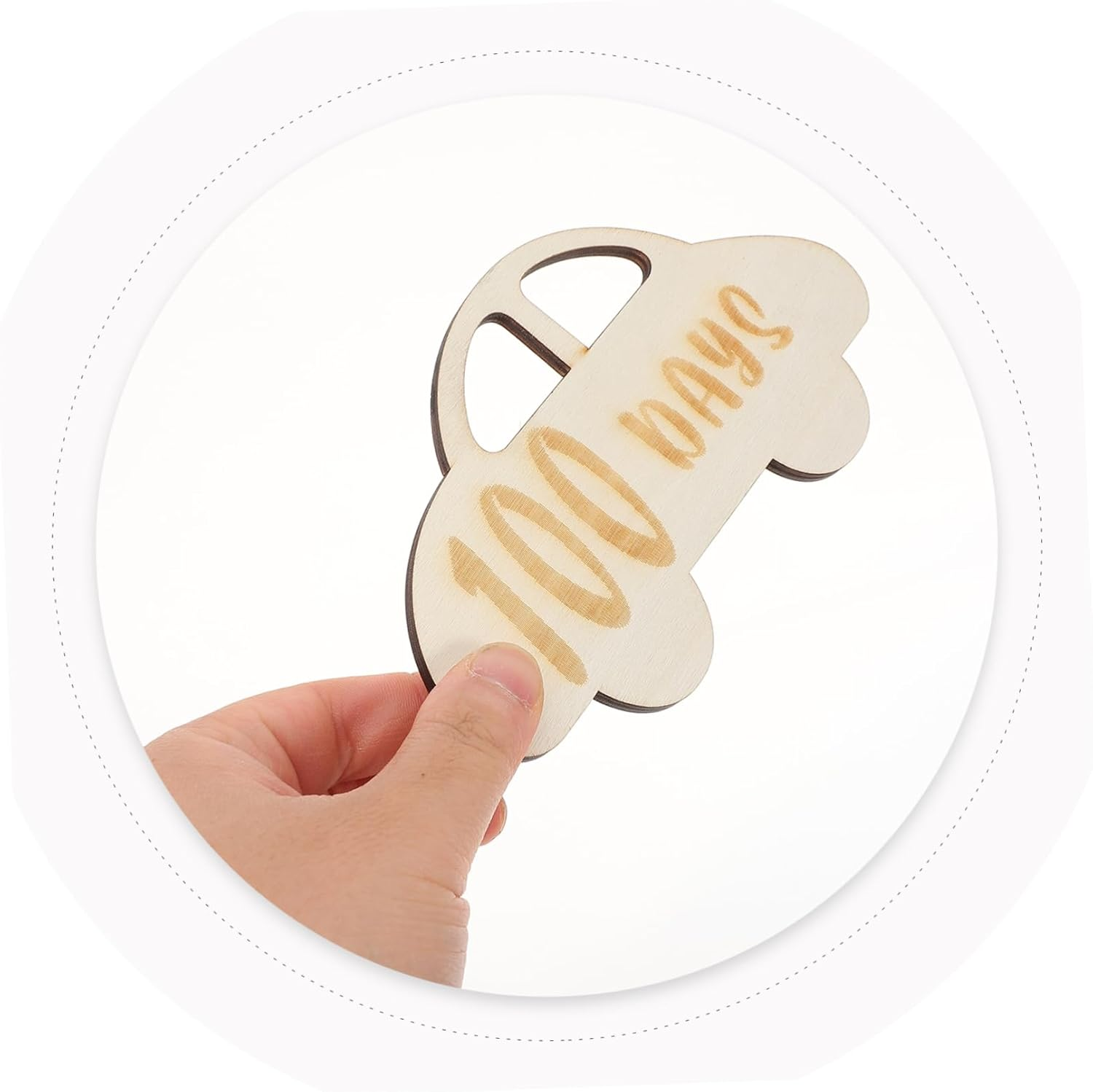 JEWEDECO Decorative Wooden Cards for Growth Record for Shower Photography and Moments Safe Material image number 2