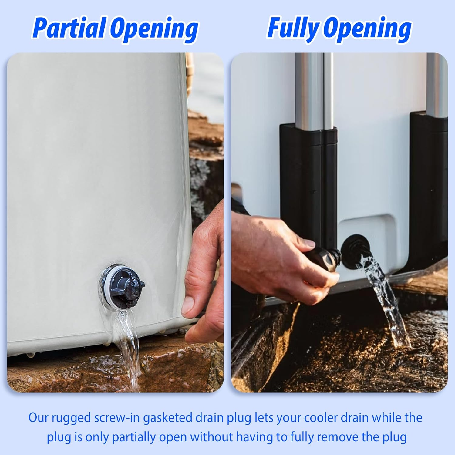 Cooler Drain Plug for YETI, 2 Pack Replacement Cooler Accessories, Compatible with YETI Tundra, Tank and RTIC Coolers, Ice Chest Plug for YETI image number 3