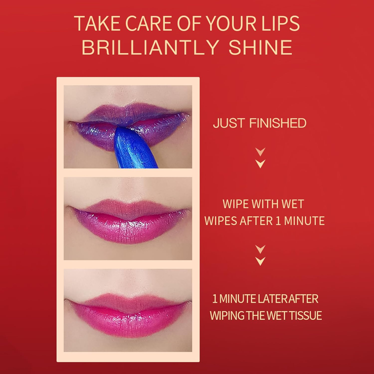 Blue Demon Color-Changing Lipstick Non-Stick Cup Non-Fading Lipstick Thousand Thousand Color Lip Balm image number 1