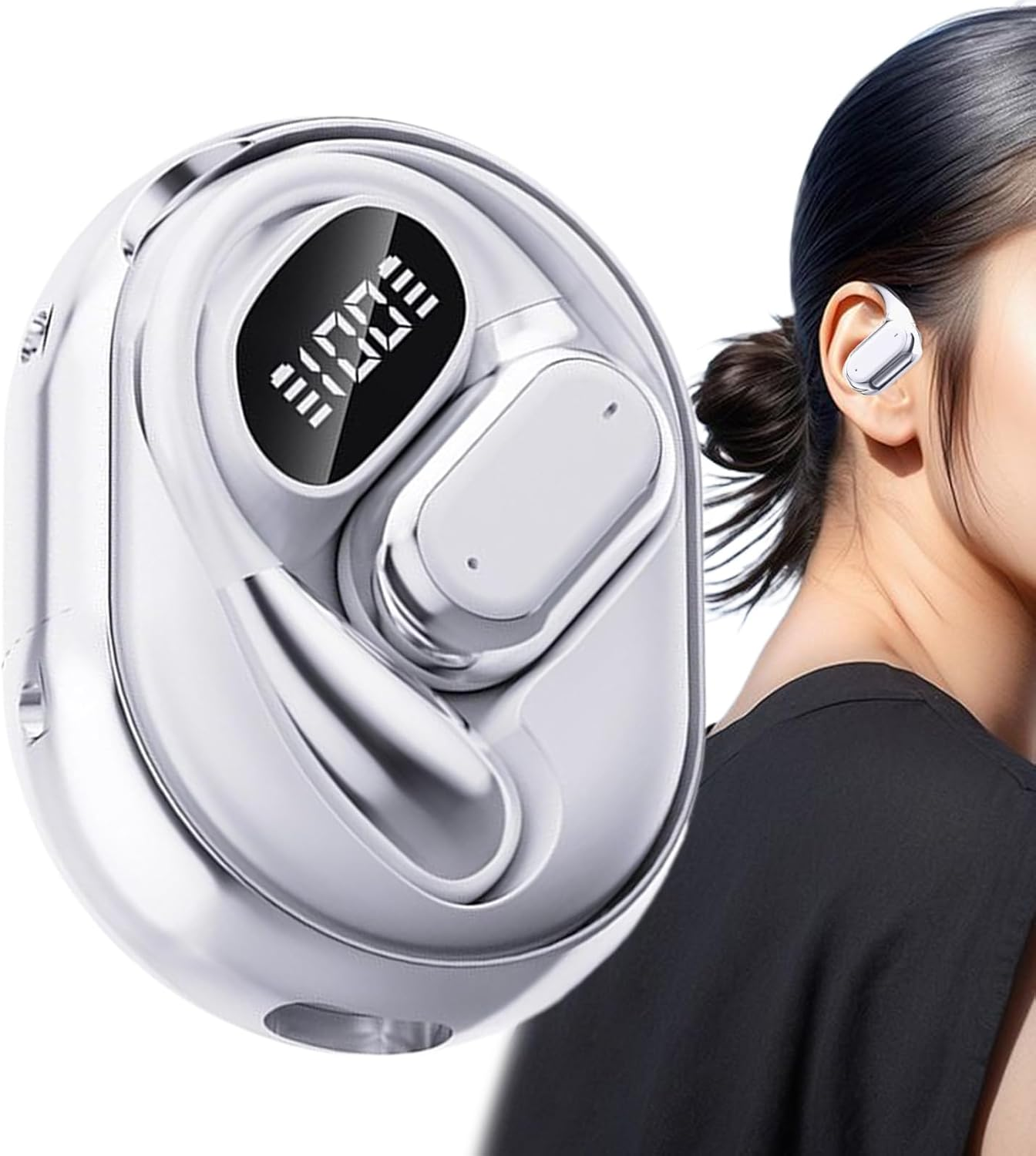 Translation Headphones | Noise Reduction Stereo Sound | AI Translation Earbuds Real Time Translator | for Office Home Business School Learning Sports Gym Outdoor Men Women image number 6