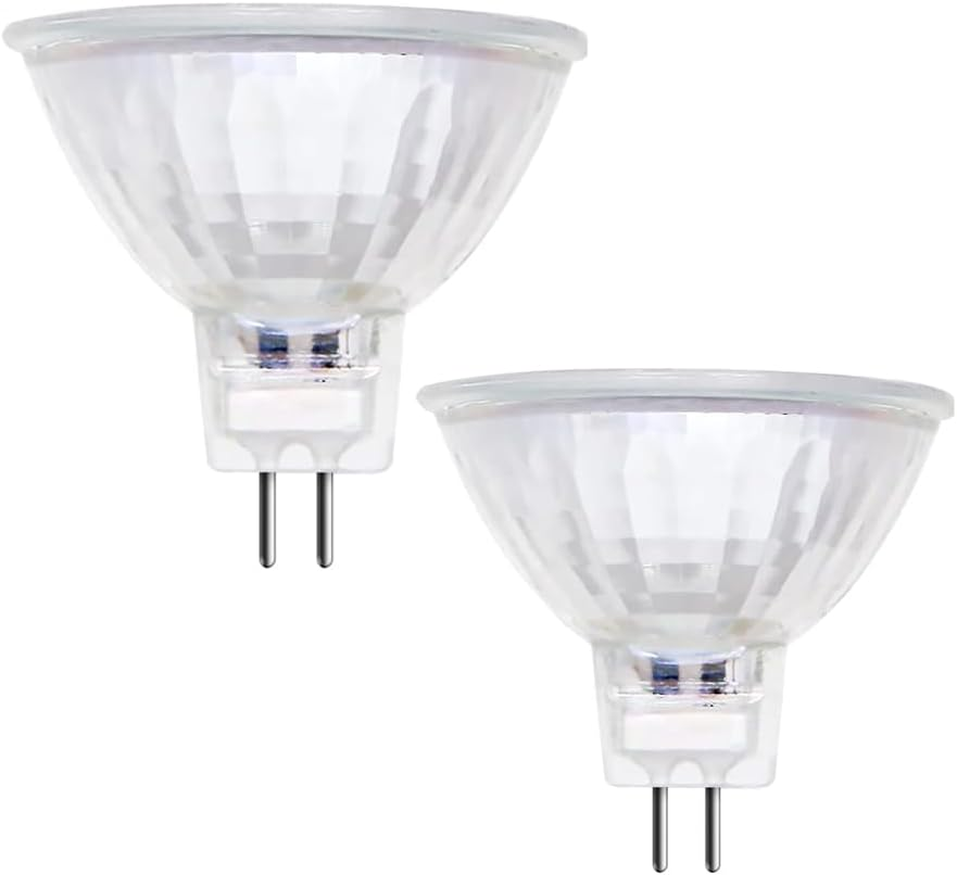 Suithink MR16 Halogen Bulbs, 2 Pack 12V 50W 2 Pin GU5.3 Base Warm White Light Bulb with Clear Glass Cover for Landscape Lights, Track Lights image number 4