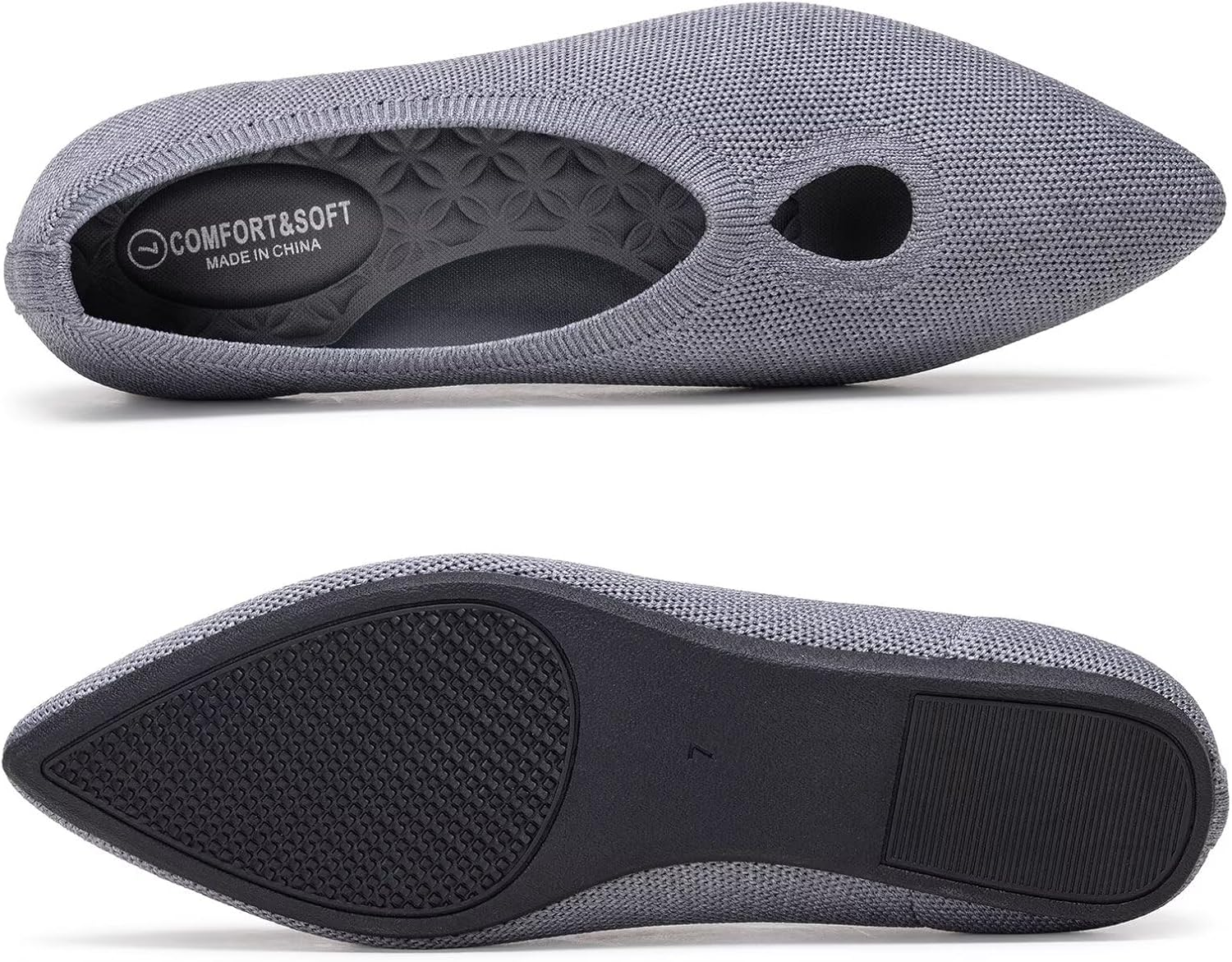 Frank Mully Women'S Ballet Flats Teardrop Upper Pointed Toe Lightweight Flats for Women Comfortable Slip on Flats for Work Wedding Office image number 5