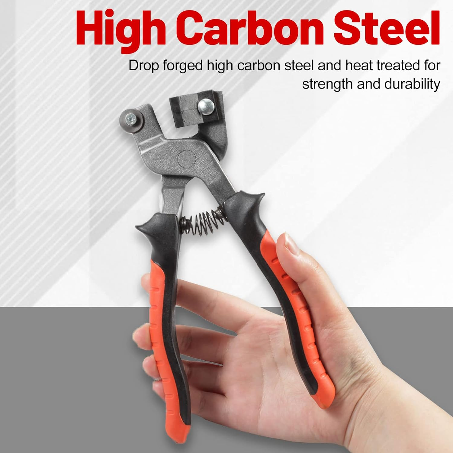 SPEEDWOX 8" Mosaic Nippers, Mosaic Tile Cutter, Ceramic Tile Nippers Mosaic Tools, Glass Tile Cutting Pliers with Strong Plastic Breaker Bar Scoring Wheel for Cutting Mosaic Glass Ceramic Mirror image number 4