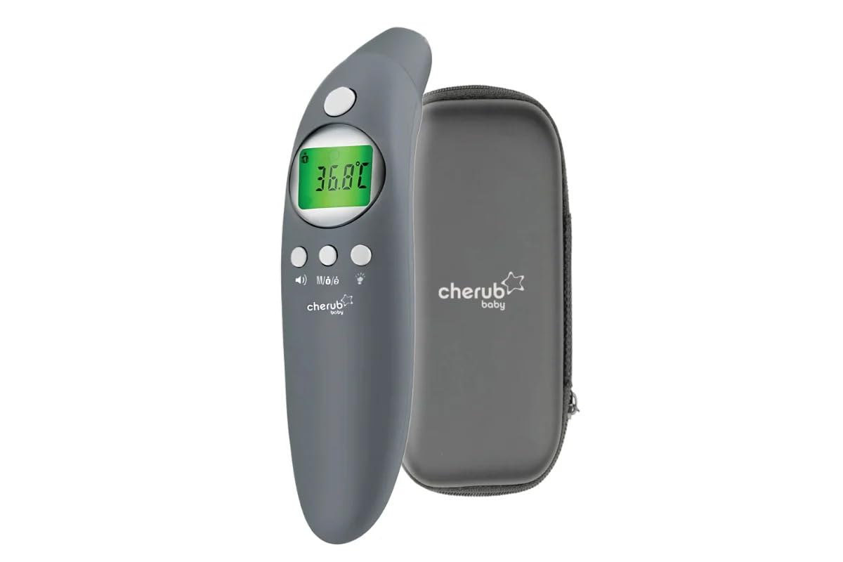 Cherub Baby 4‑In‑1 Infrared Ear & Forehead Thermometer &ndash; Fast 1‑Second Readings - Non‑Contact Fever Indicator, Memory Recall, Hygienic No‑Probe Design - Hospital‑Grade & Award‑Winning image number 2
