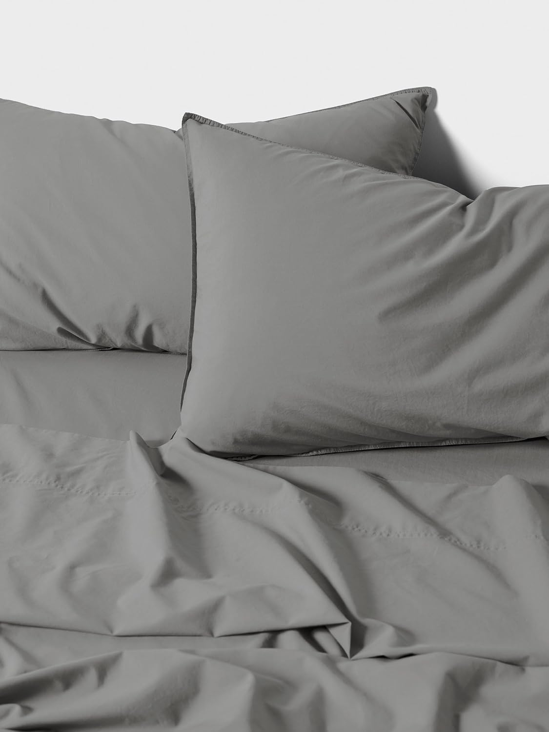 Linen House Terra Bed Sheet Set, Steel, Double Bed - Charcoal image number 3