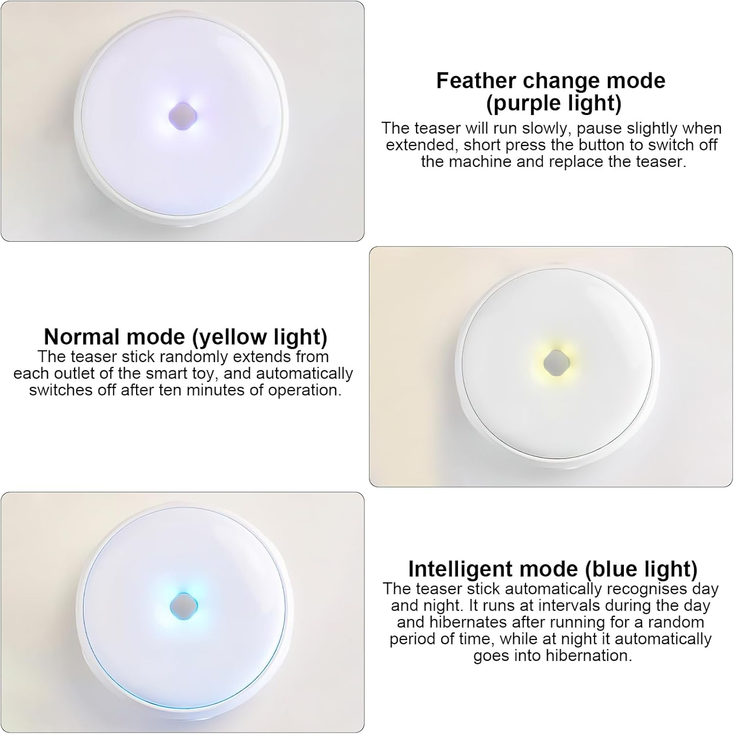 HENGBIRD Cat Toy Self-Employment, Intelligent Light, Interactive Cat Toy with Feathers, Mute Intelligent Teaser Toy image number 2