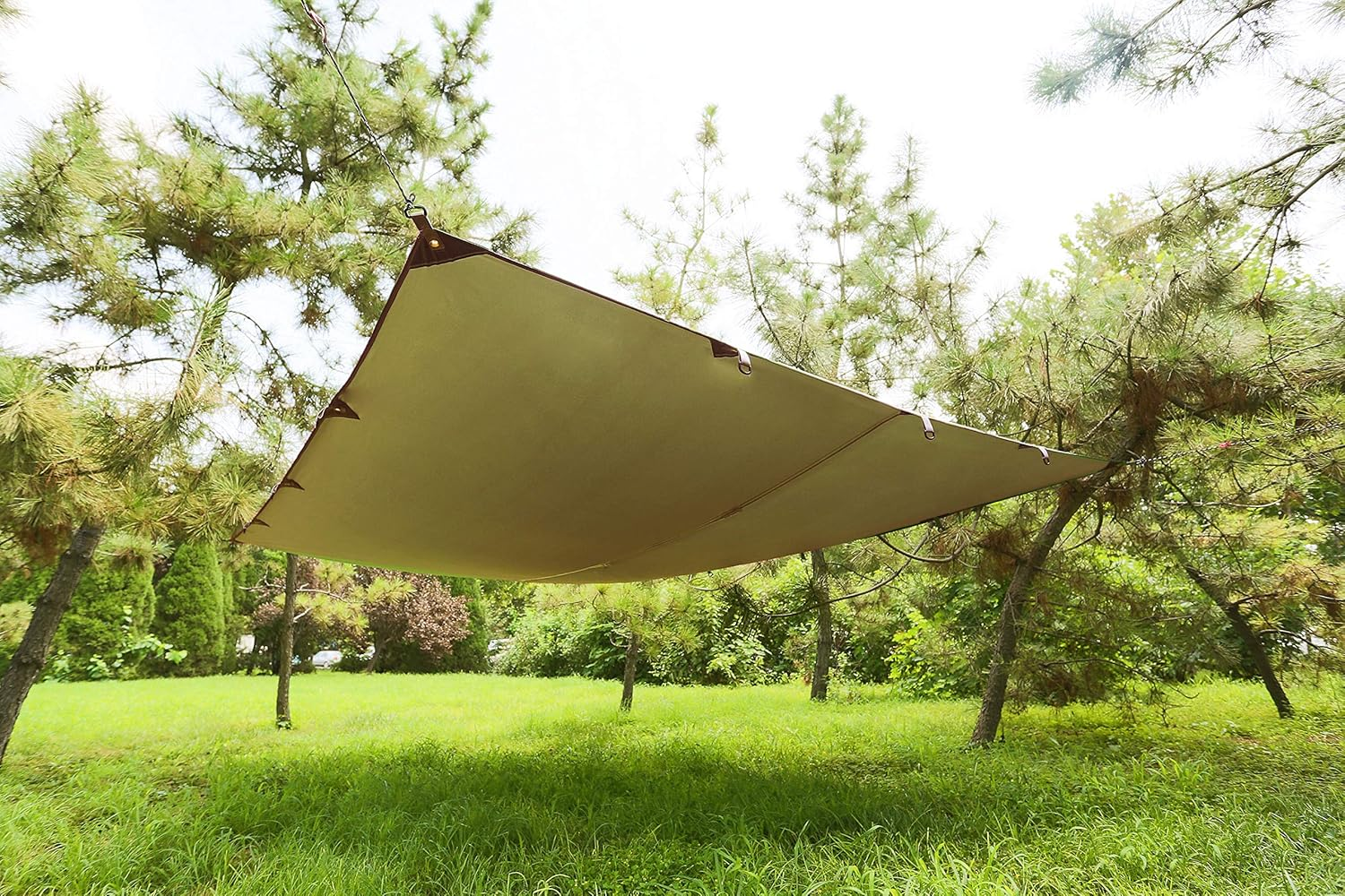 3 X 3.7M Hammock Rain Fly Tent, Lightweight Waterproof for Canopy Hammock Outdoor Camping Travel Tarp Shelter image number 5