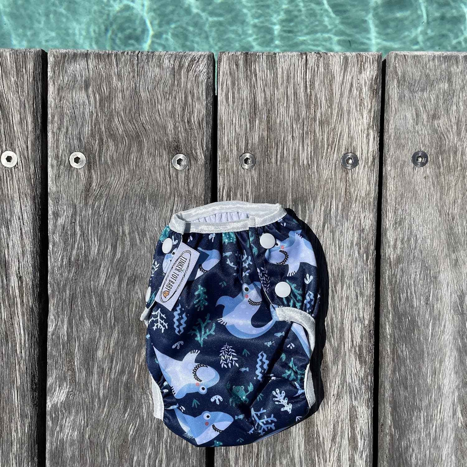 Tinker Tot Baby Reusable Swim Nappy - Small & Large Swim Nappies; Adjustable, Washable; Child, Toddler and Baby