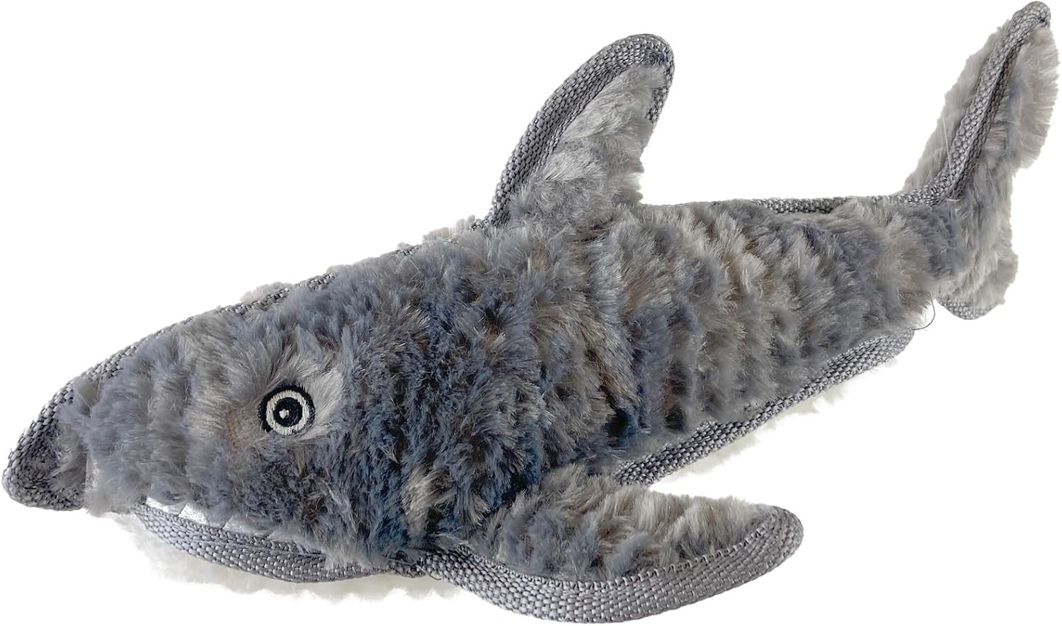 Ruff Play Extra Tuff Plush Shark Dog Toy, Grey & White - Dog Teething Toy, Chew Toys, Extremely Durable, for Aggressive Chewers, Extra Tough Dog Toys, Aids Dogs Dental Health image number 1