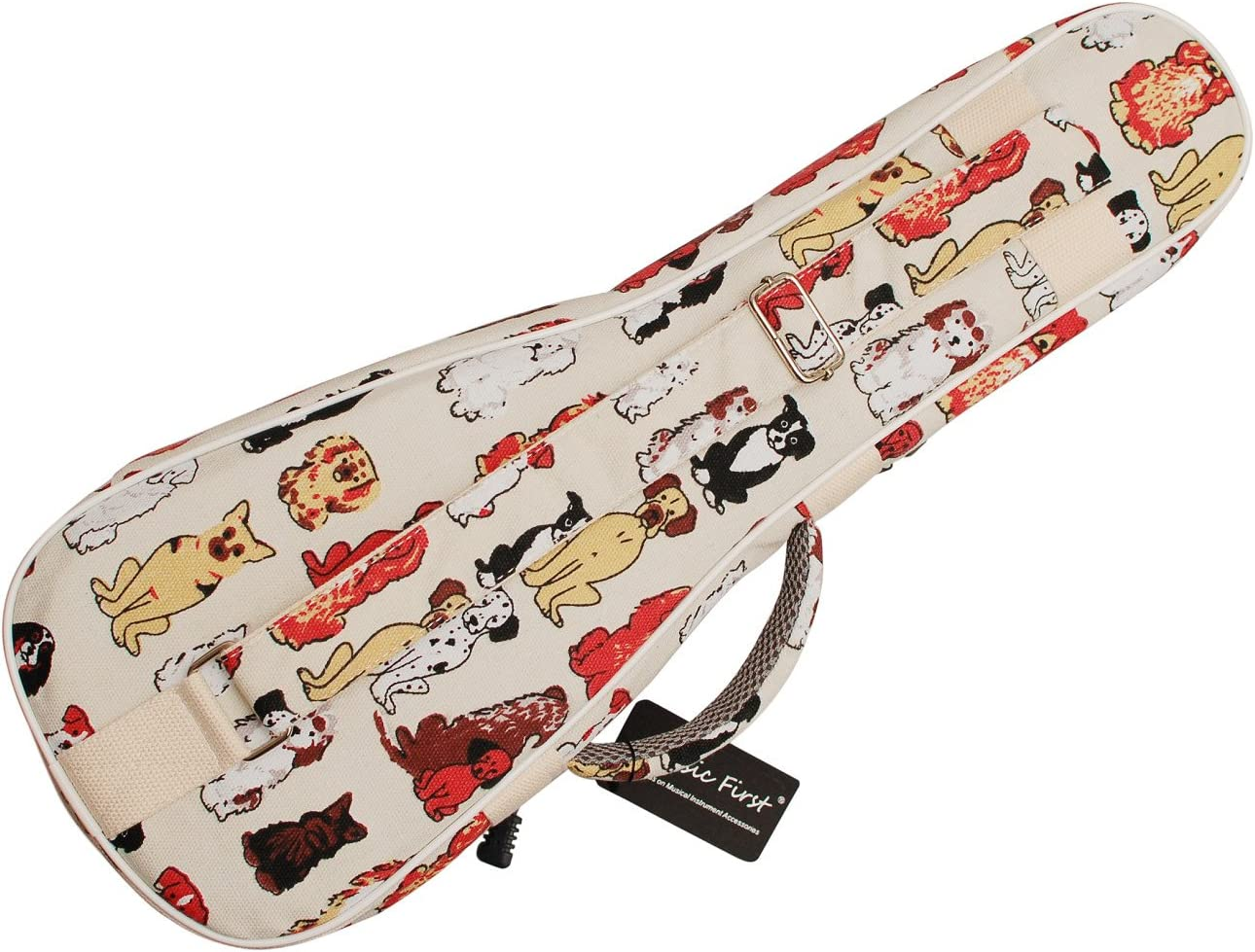 MUSIC FIRST Cotton 21&ldquo; Soprano MR Dog Ukulele Case Ukulele Bag Ukulele Cover, Original Design. ! image number 4