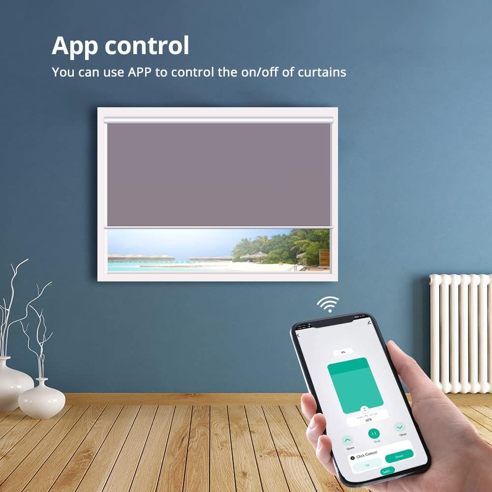 Blindsmart Rechargeable Tuya Zigbee Roller Blinds Motor for 38Mm Tube, Motorized Window Shades Automatic Blinds Curtain Opener APP Control, Zigbee Hub Required (Only Motor) - Motor With 9-Channel Remote image number 6