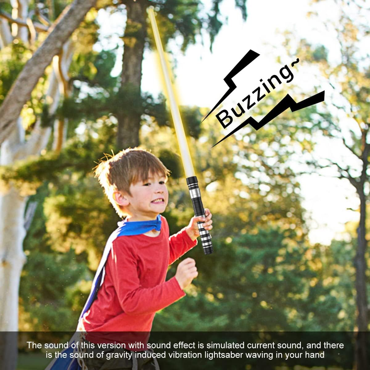 2Pcs Light Saber, Lightweight Retractable Light Sword Double Edge, Star Wars Toys for Kids, Adult Christmas Cosplay, 2-In-1 with Connector, 7 Colors Changeable (B) image number 4