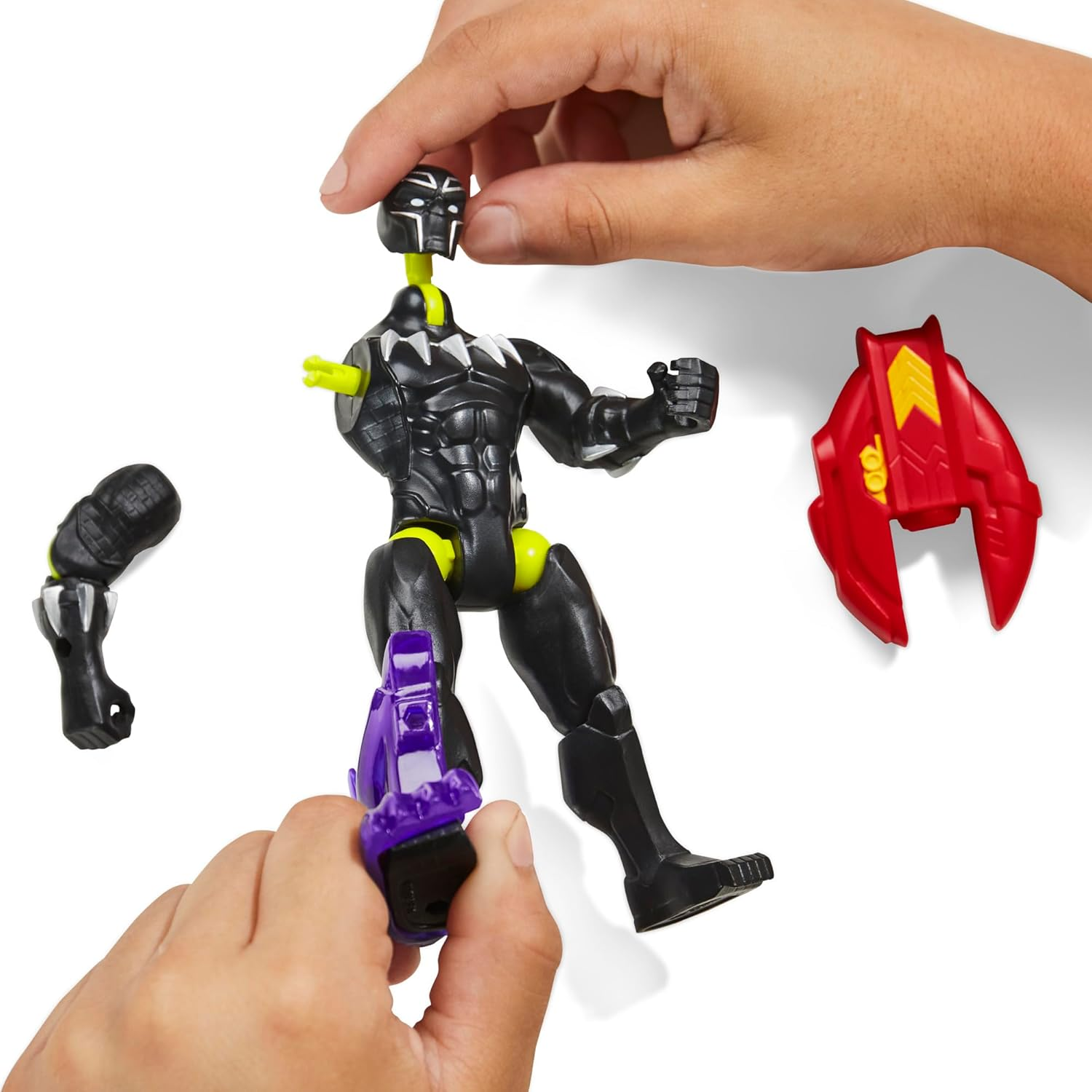 Mixmashers Marvel Black Panther Custom Avengers Mix-And-Match Action Figure & Accessories, 5-Inch-Scale (12 Cm) Super Hero Toys for Kids Ages 4+ image number 3