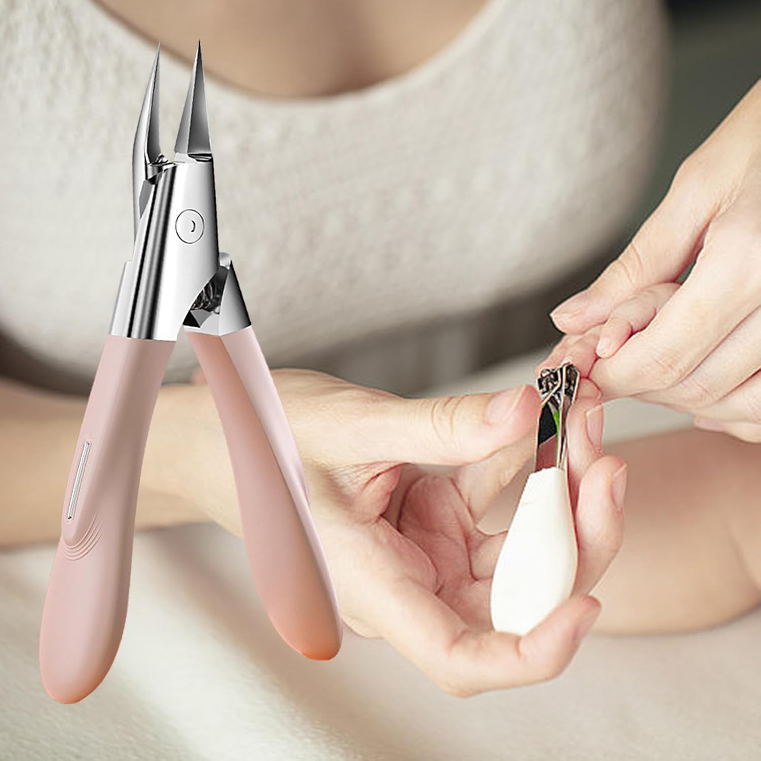 Jlobnyiun Ingrown Toenail Clippers | Trimmer for Thick Toenails, Ergonomic Precision Nail Clippers for Thick Ingrown Nails Elderly Children Men Home Salon Travel Manicure image number 2