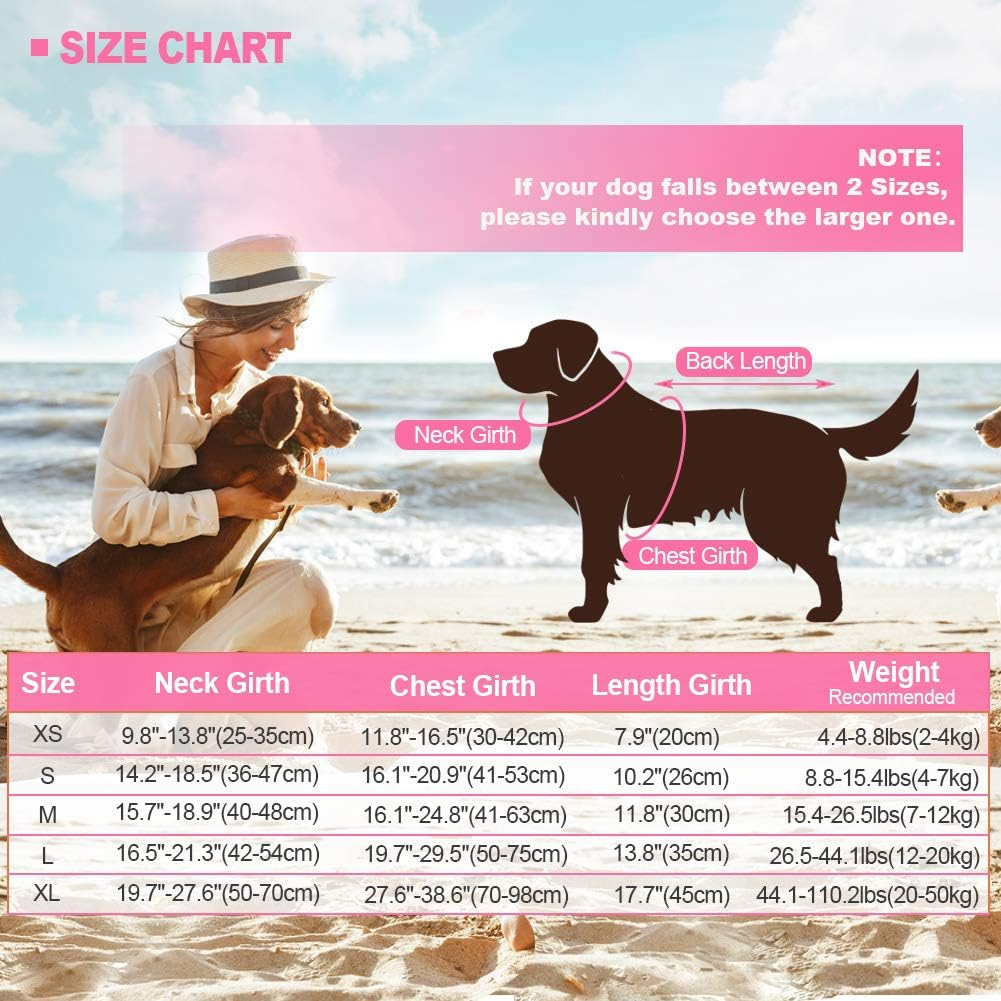 EMUST Mermaid Life Jackets for Dogs, Adjustable Small/Medium/Large Dog Life Vest for Water Safety Pet Life Vest with Rescue Handle Safety Vest for Swimming Pool Beach Boating, L image number 3