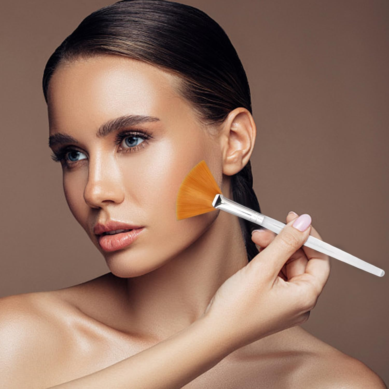 3 Face Mask Brushes and 2 Fan Brushes, Beauty Brushes, Facial Authority Tools, Make up Tools