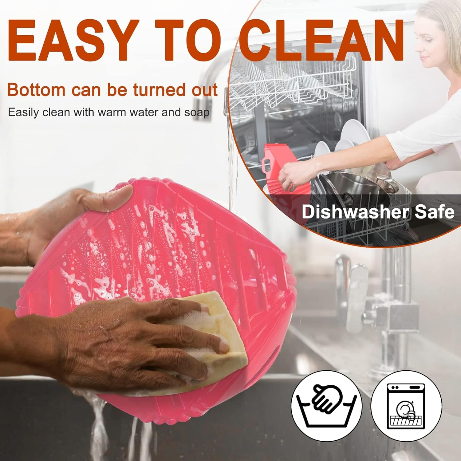 Air Fryer Silicone Liner Baking Pan Square 2 Pack, Air Fryer Liner, Reusable Air Fryer Liner Silicone Pan Oven Liner Baking Tray, Air Fryer Basket Silicone Pad Bowl Air Fryer Accessories Kitchen image number 1