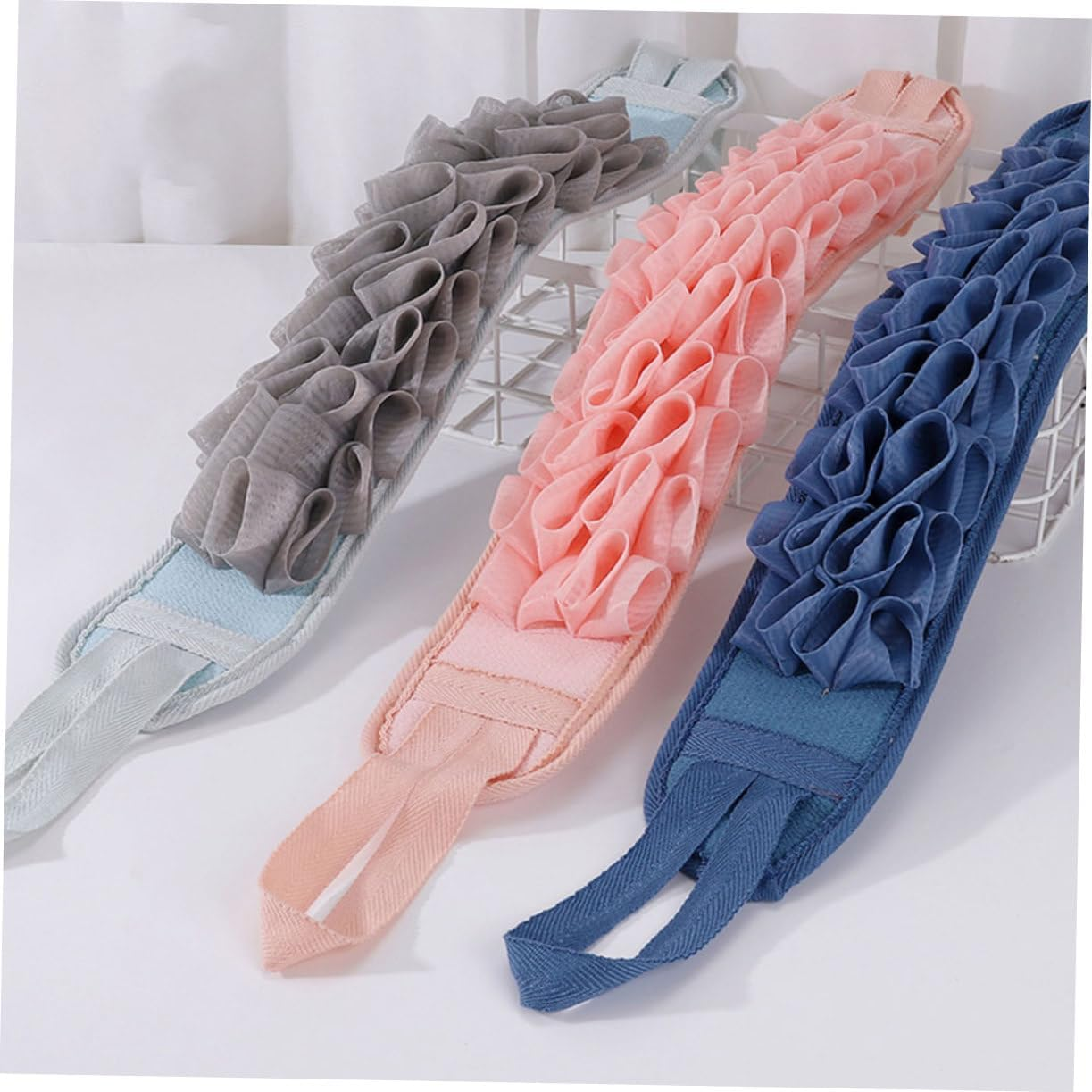 PACKOVE 3Pcs Dual-Sided Back Scrubber Exfoliating Strip for Shower Bathing and Relaxing Massage image number 4