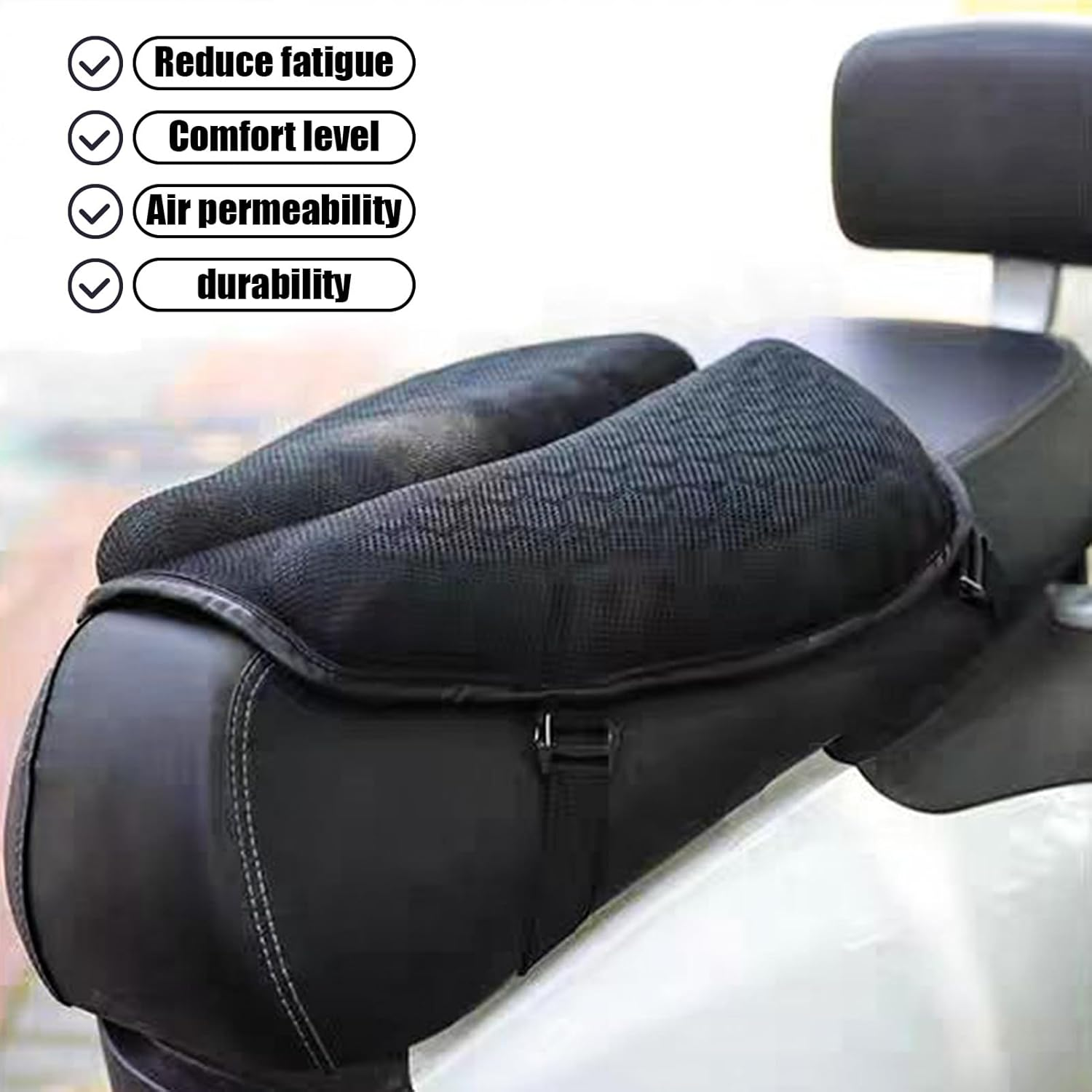 Motorcycle Seat Cushion,Gel Seat Cushion,Butt Buffer Motorcycle Seat Pad Motorcycle Accessories for Men Motorcycle Gel Seat Pad image number 4