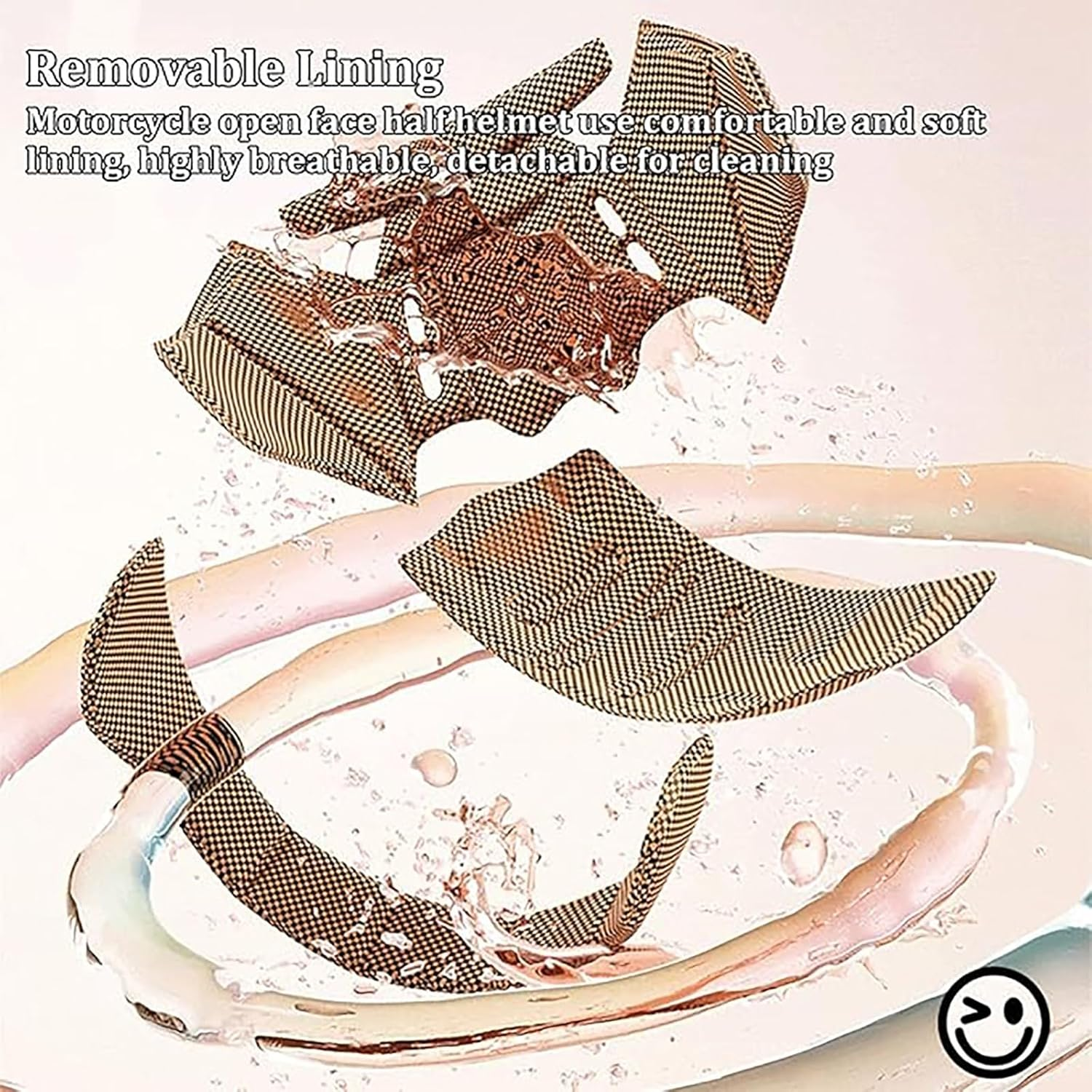 Motorcycle Half Hel-Met with Visor for Adults ,ECE/DOT Approved Lightweight Adjustable City Scooter Bicycle Hel-Met for Men Women image number 4