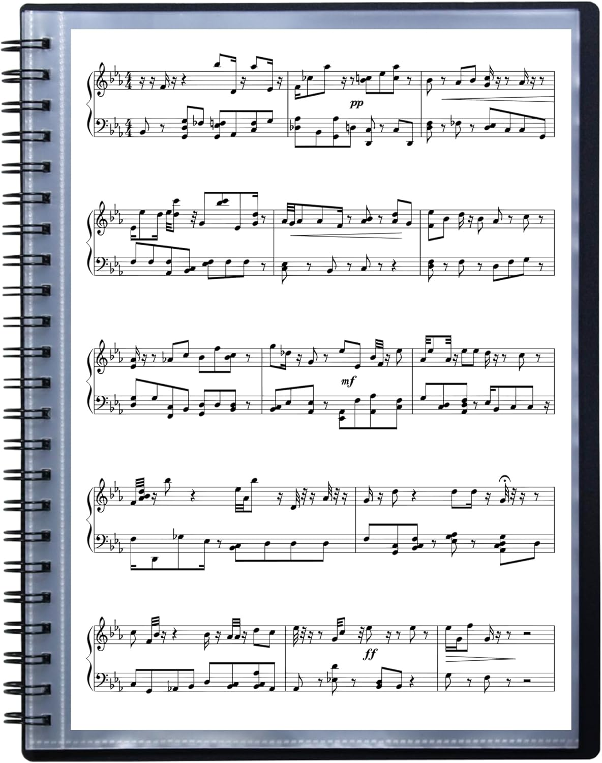 Eco-Eco A4 50% Recycled 60 Pocket Fold Flat Spiral Bound Display Book, Pack of 2, Eco135X2 image number 5