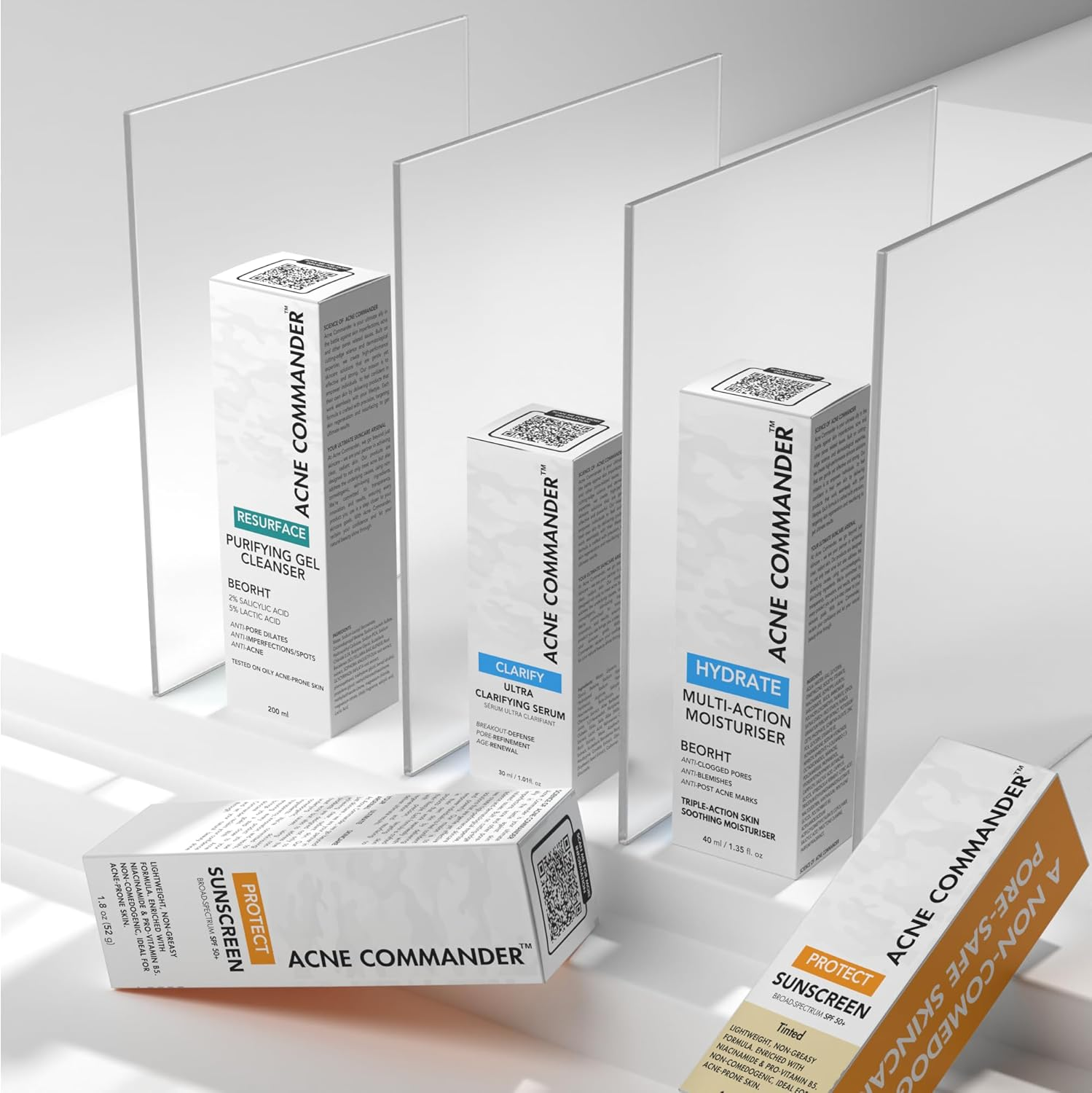 Acne Commander Non-Comedogenic Active Sunscreen for Sensitive and Acne Prone Skin - Tinted 52G