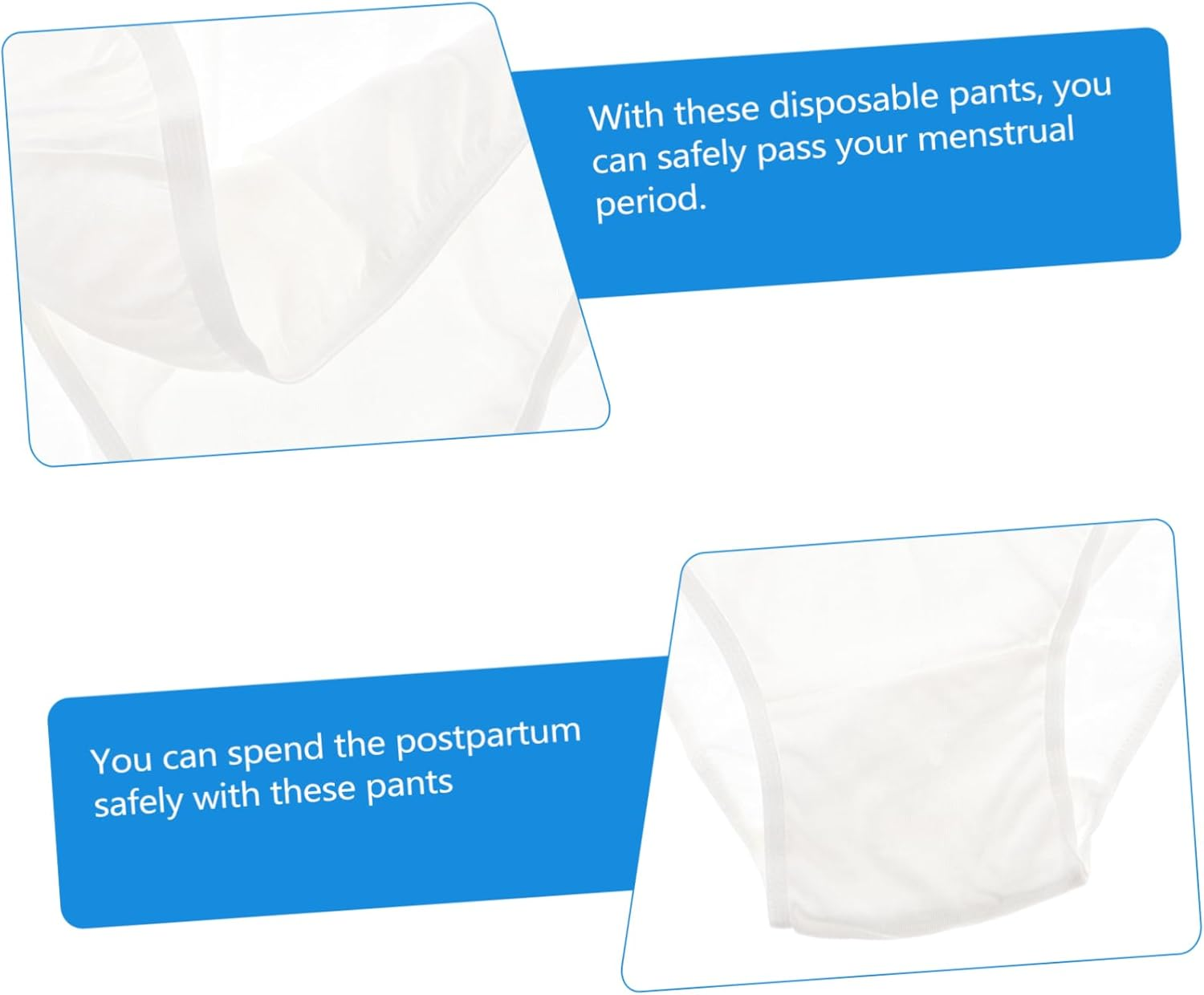 4Pcs Maternity Cotton Underwear Disposable Briefs for Pregnant Women Breathable Panties Postpartum Underwear for Women Comfortable Cotton Material for Hospital Use and Recovery image number 5