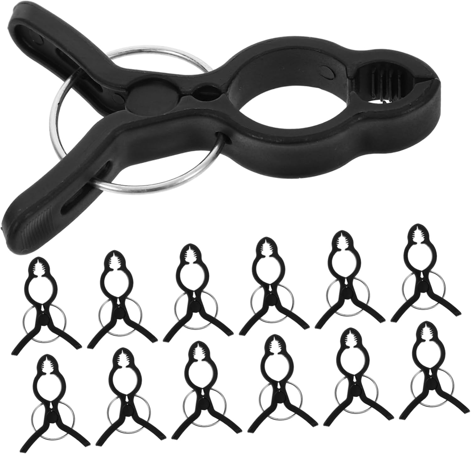 GAROZATION 20Pcs Plant Support Clips and Tomato Vine Clamps for Climbing Plants Black Garden Grafting Clips for Tomato Stakes and Flower Vines Supplies for Outdoor Gardening And image number 5