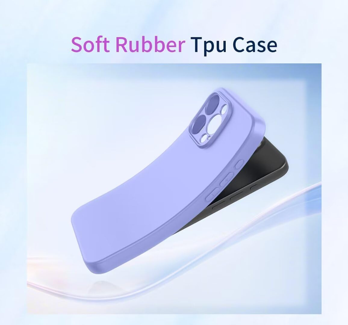 COMAKU Case for Motorola Moto G56 5G, with Camera Soft TPU Silicone Protection Cover with Shockproof Bumper - Purple image number 4