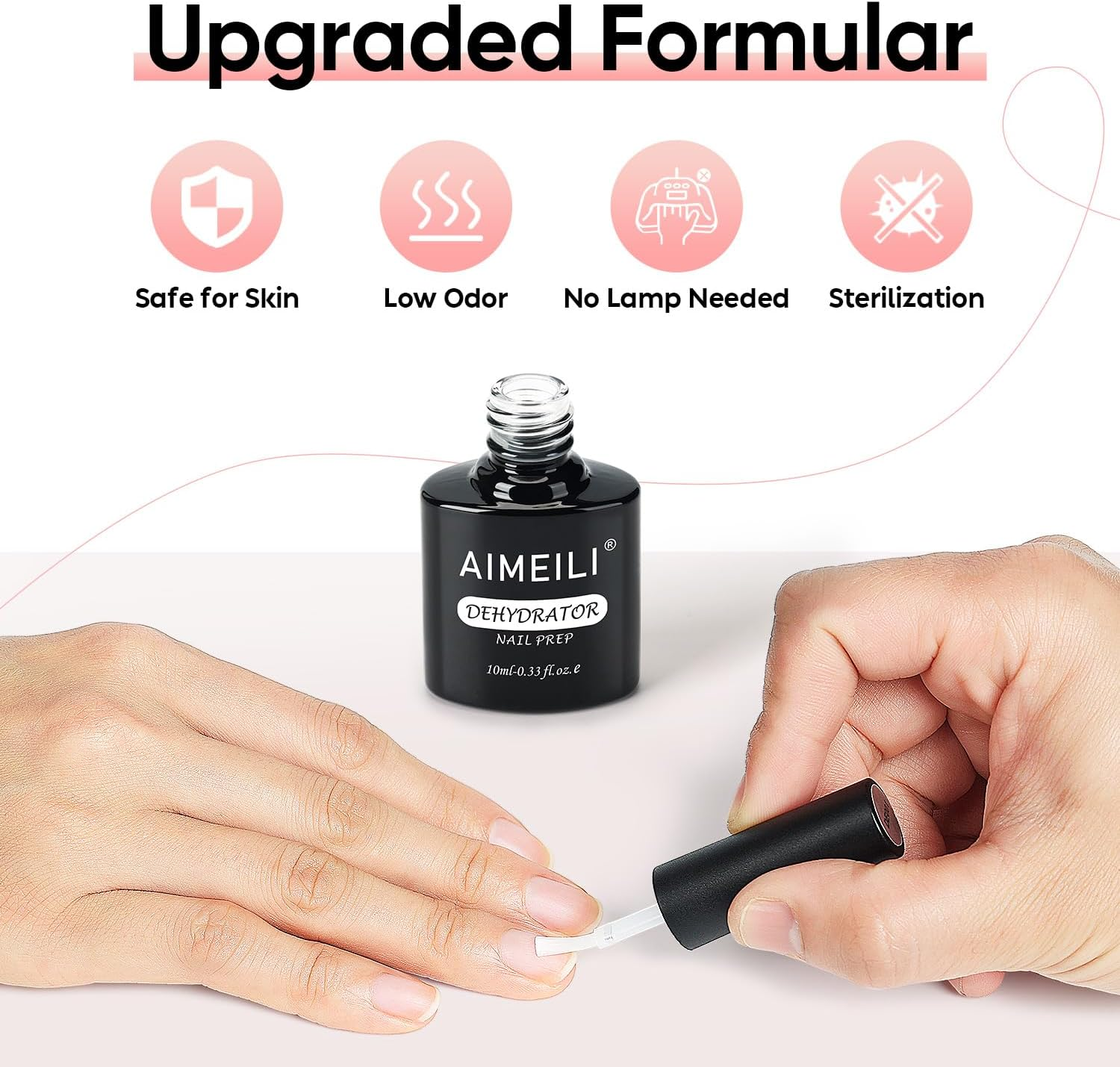 AIMEILI Dehydrator Nail Prep 10ML for Getting Rid of the Oil and Dry up the Whole Cuticle in the Nail Bed Area, Long-Lasting Professional Nail Dehydrator for Gel Nail Polish and Acrylic Powder image number 4