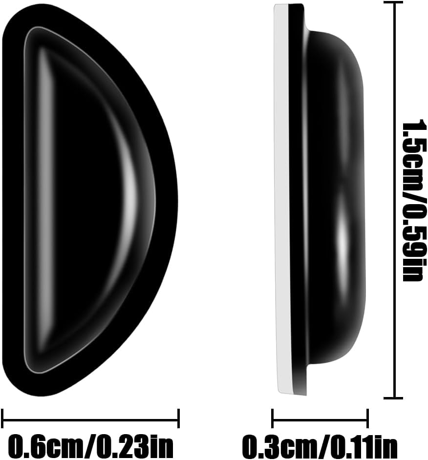 WELANE Glasses Nose Pads, 40 PCS Silicone Anti-Slip Nose Pad for Eyeglass Glasses Sunglasses (Clear & Black)